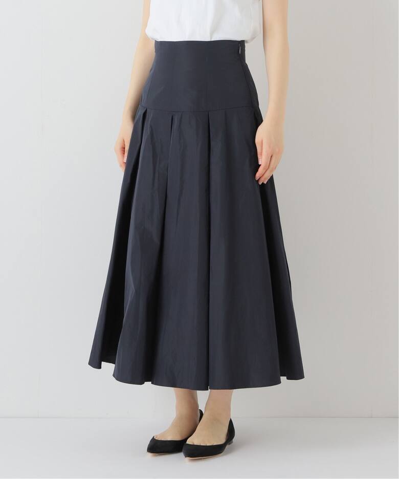 IENA LA BOUCLE ポリエステルタフタボリュームスカート（ロング  