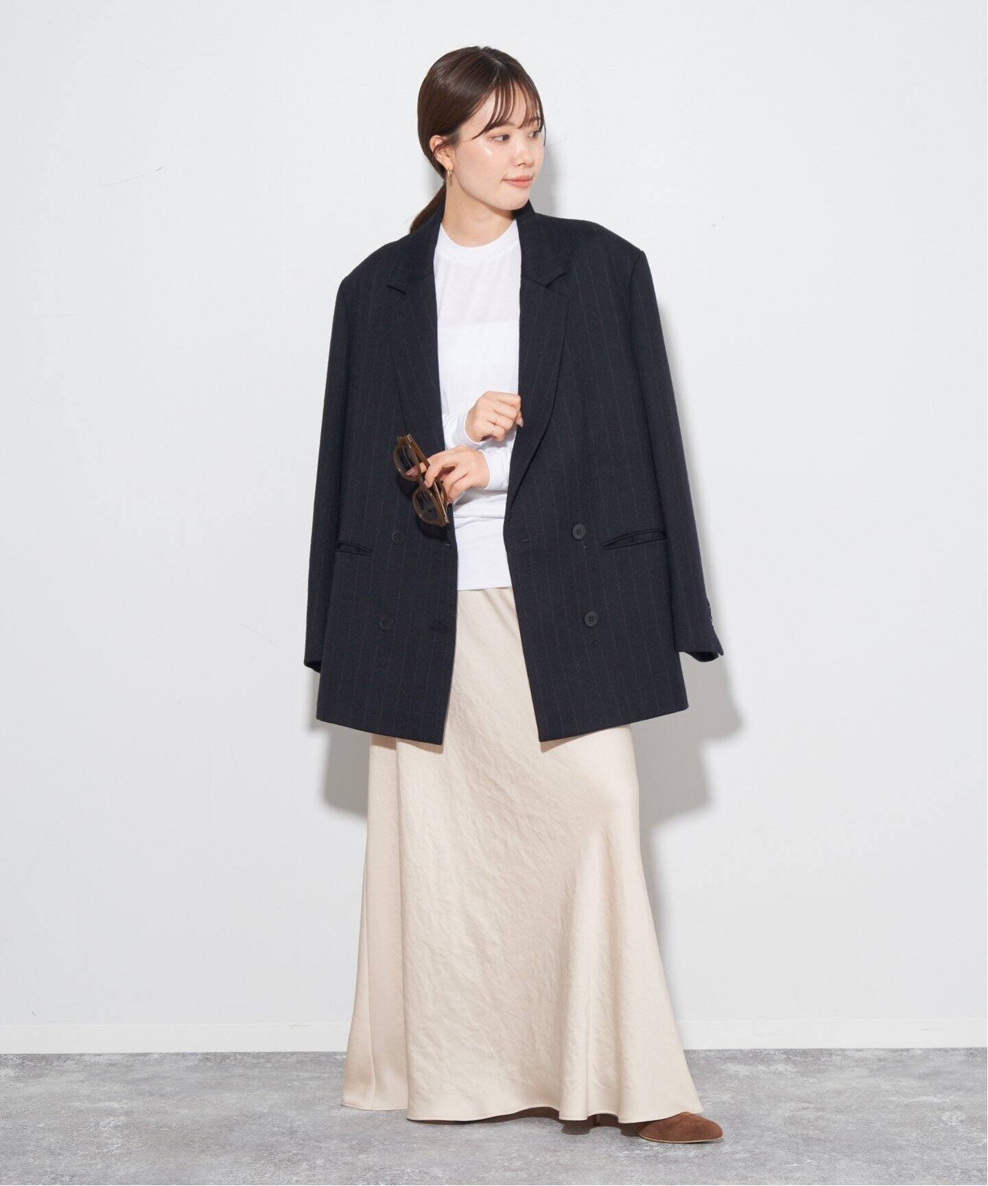 追加》Satin Bias スカート3（ロング・マキシ丈スカート）｜Plage  