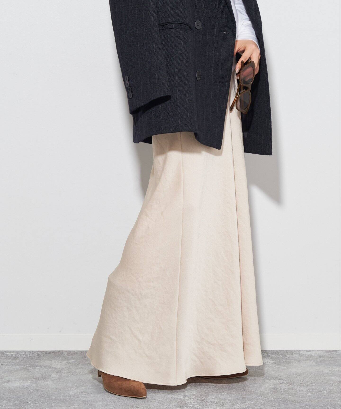 追加》Satin Bias スカート3（ロング・マキシ丈スカート）｜Plage  