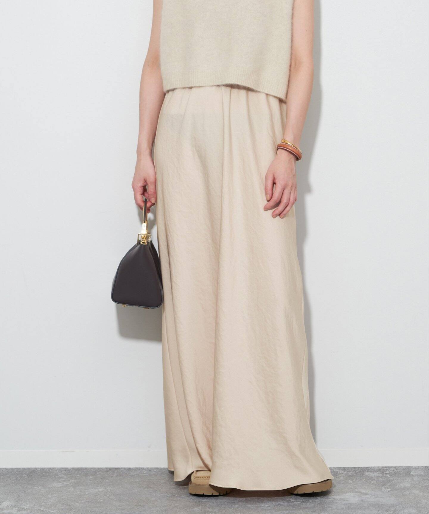 追加》Satin Bias スカート3（ロング・マキシ丈スカート）｜Plage  