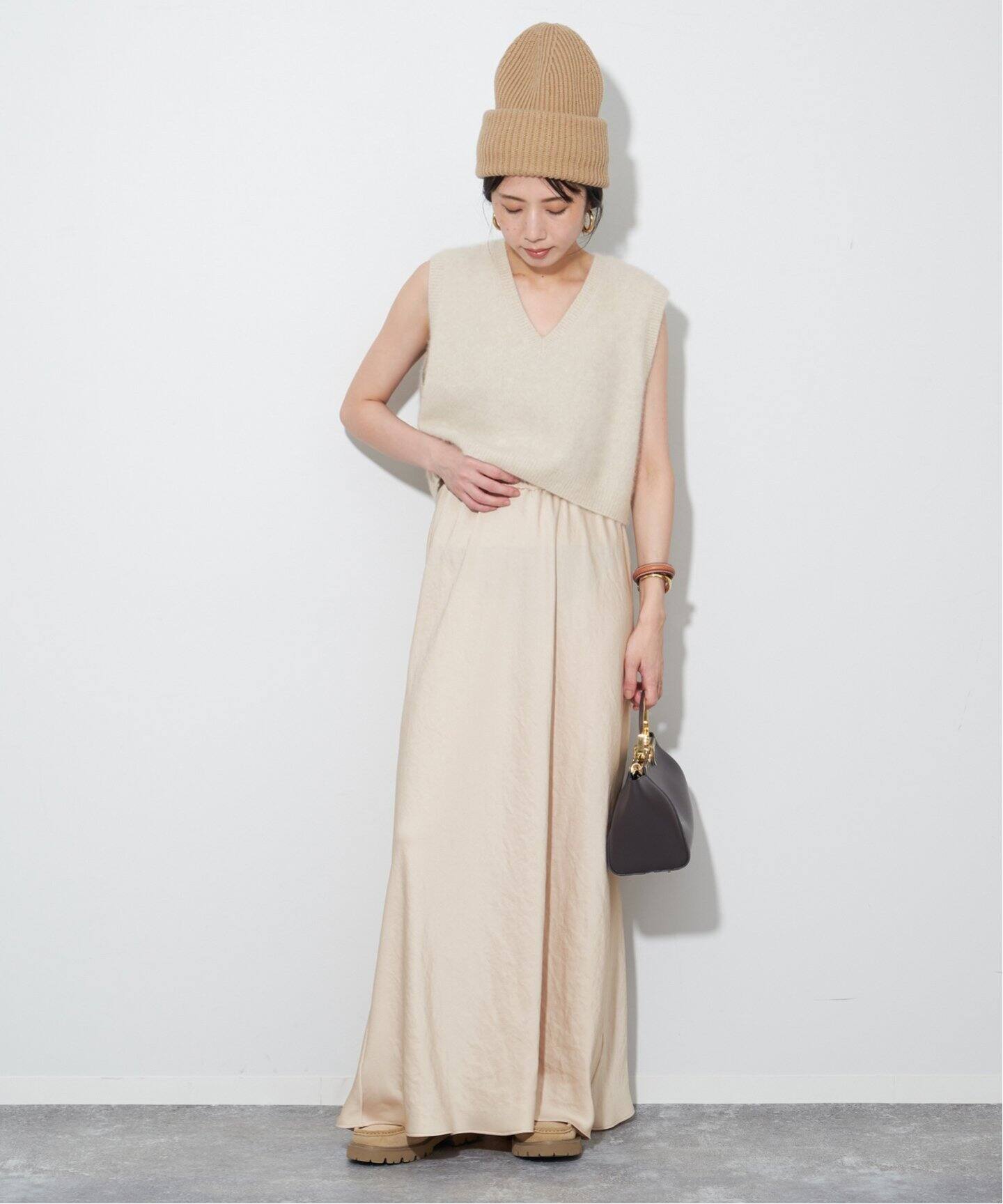 追加》Satin Bias スカート3（ロング・マキシ丈スカート）｜Plage  