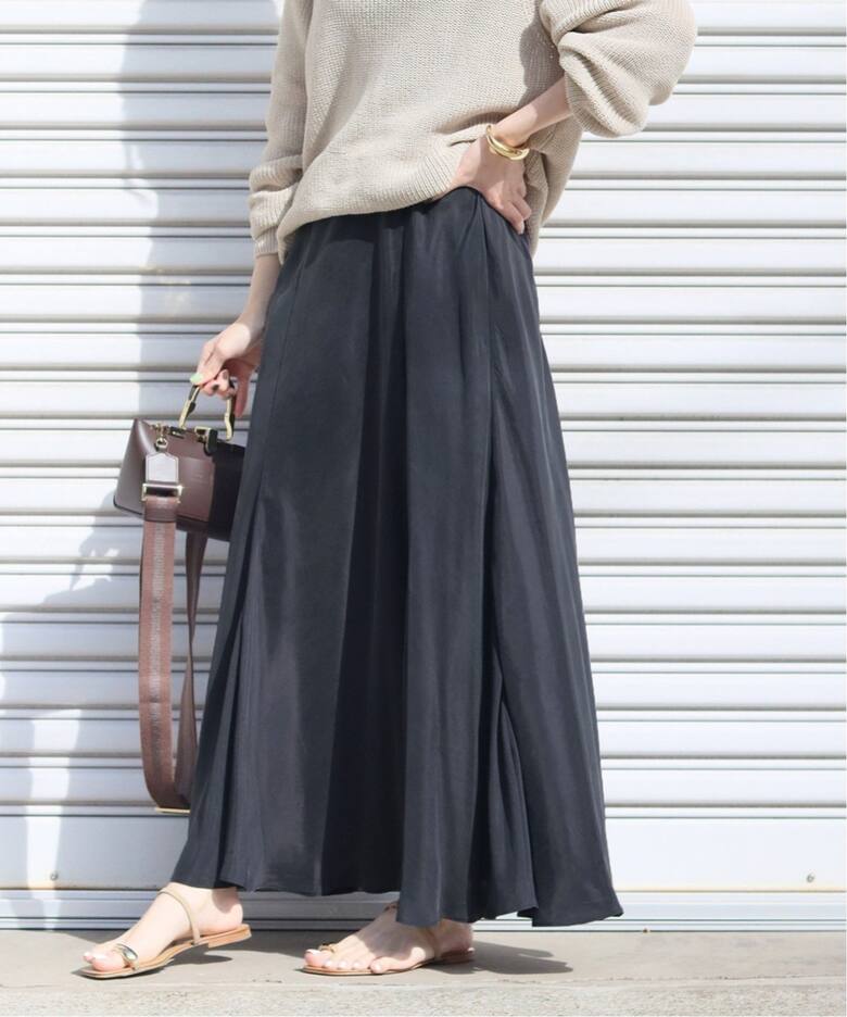 追加》Washable Fibril ギャザーロングスカート7（ロング・マキシ丈  