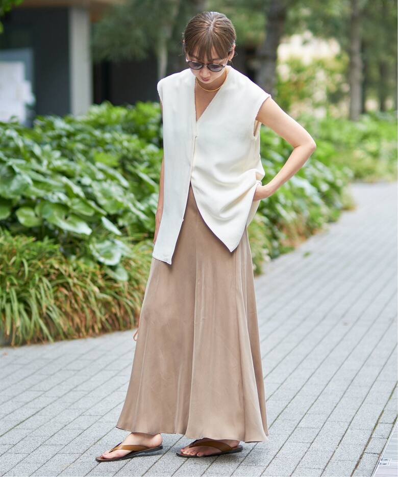 追加》Washable Fibril ギャザーロングスカート7（ロング・マキシ丈  