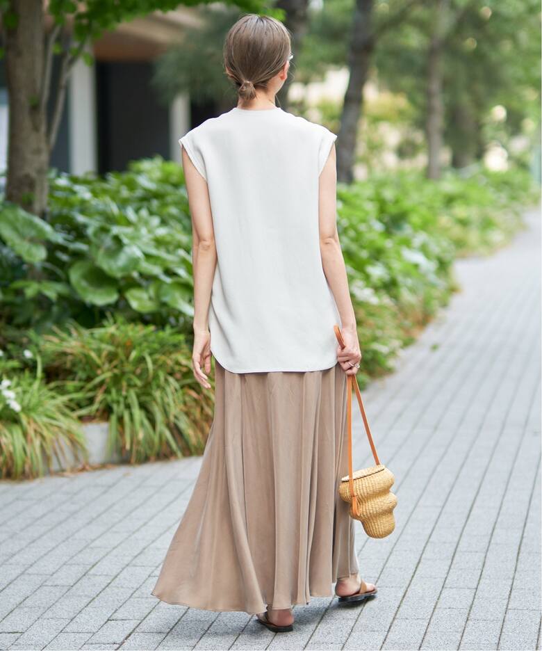 追加》Washable Fibril ギャザーロングスカート7（ロング・マキシ丈  