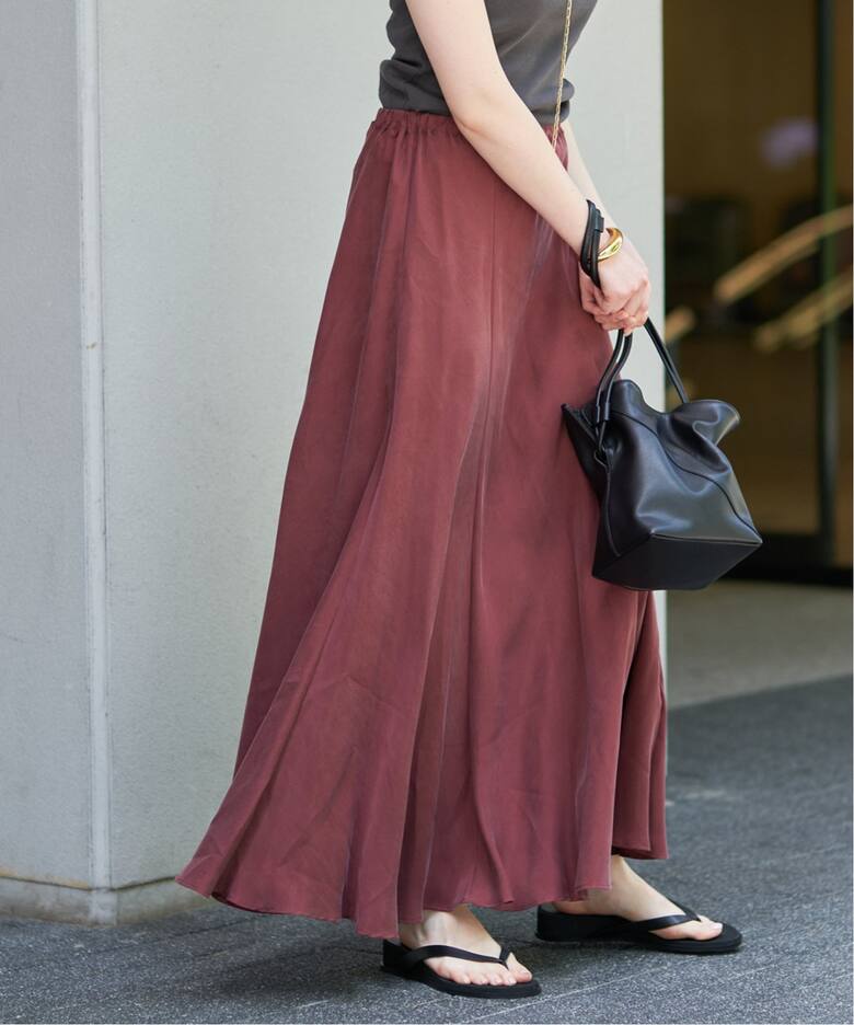 追加》Washable Fibril ギャザーロングスカート7（ロング・マキシ丈  