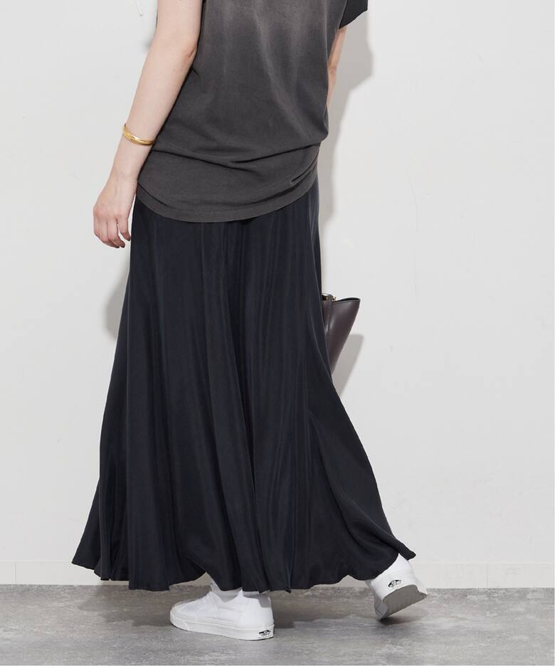 追加》Washable Fibril ギャザーロングスカート8（ロング・マキシ丈  