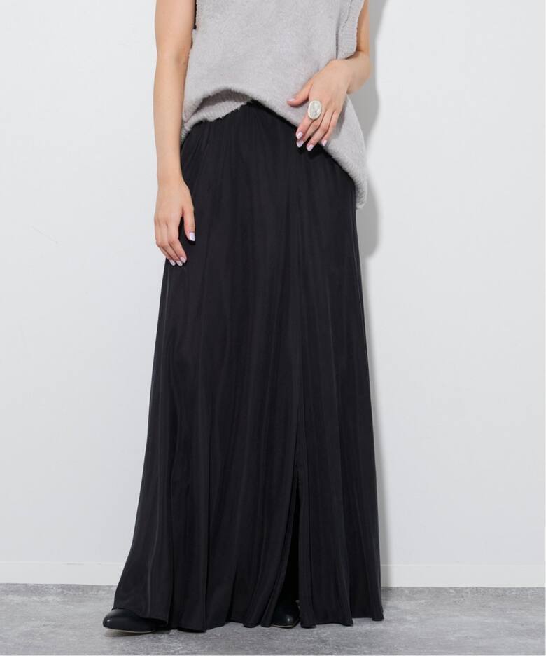 追加》Washable Fibril ギャザーロングスカート8（ロング・マキシ丈  