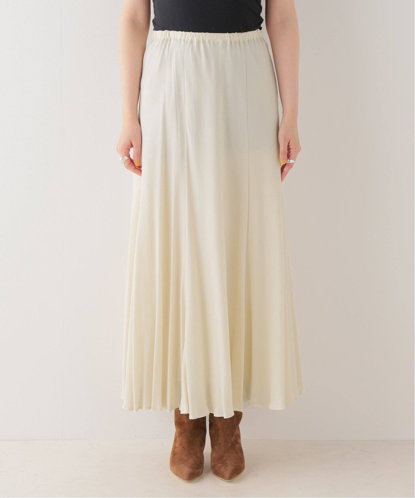 WEB・六本木店限定》Washable Fibril Flared スカート（ロング・マキシ  