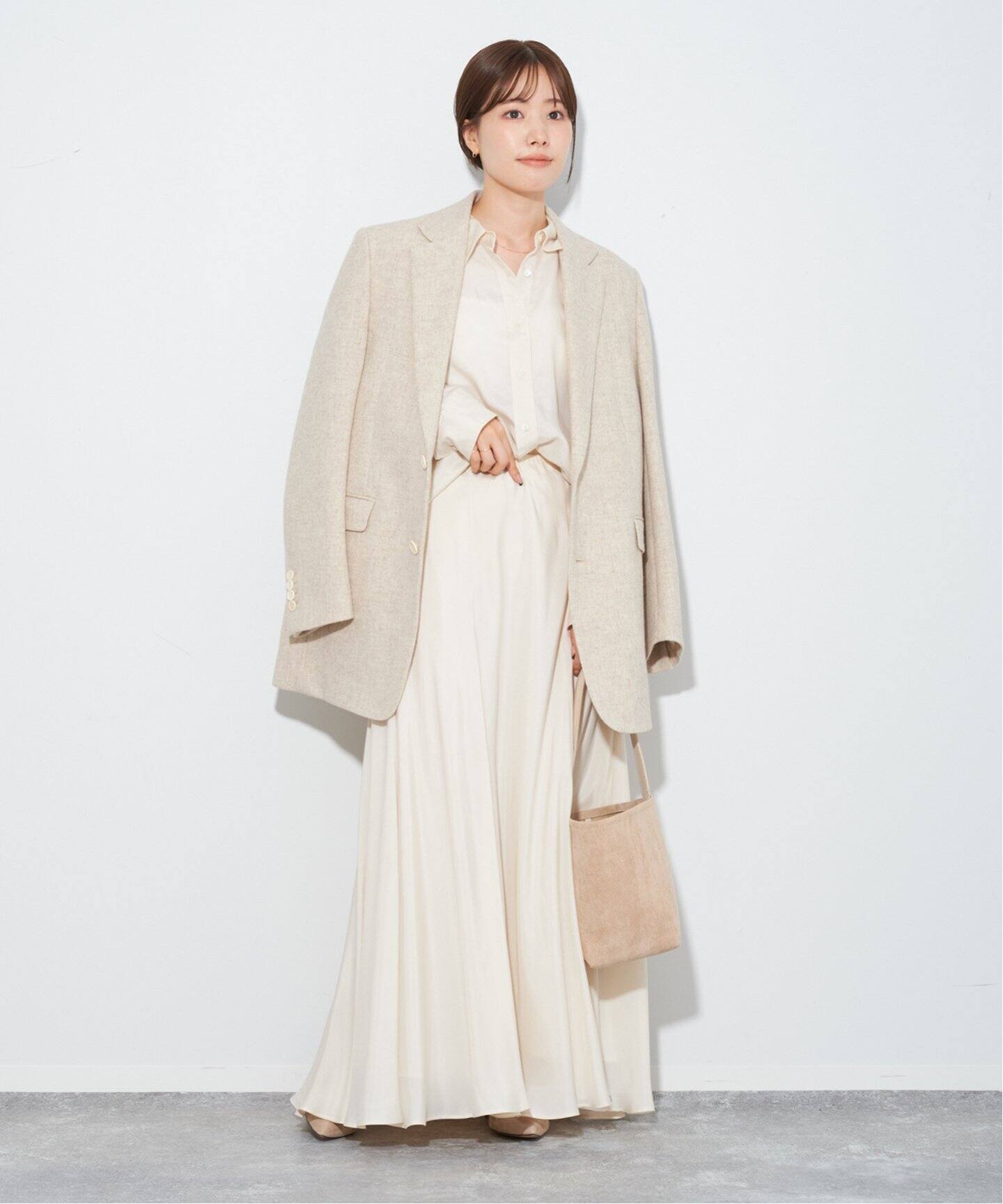 WEB・六本木店限定》Washable Fibril Flared スカート（ロング・マキシ 