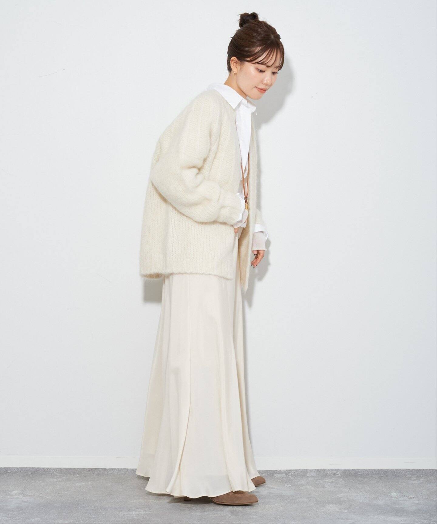 WEB・六本木店限定》Washable Fibril Flared スカート（ロング・マキシ 