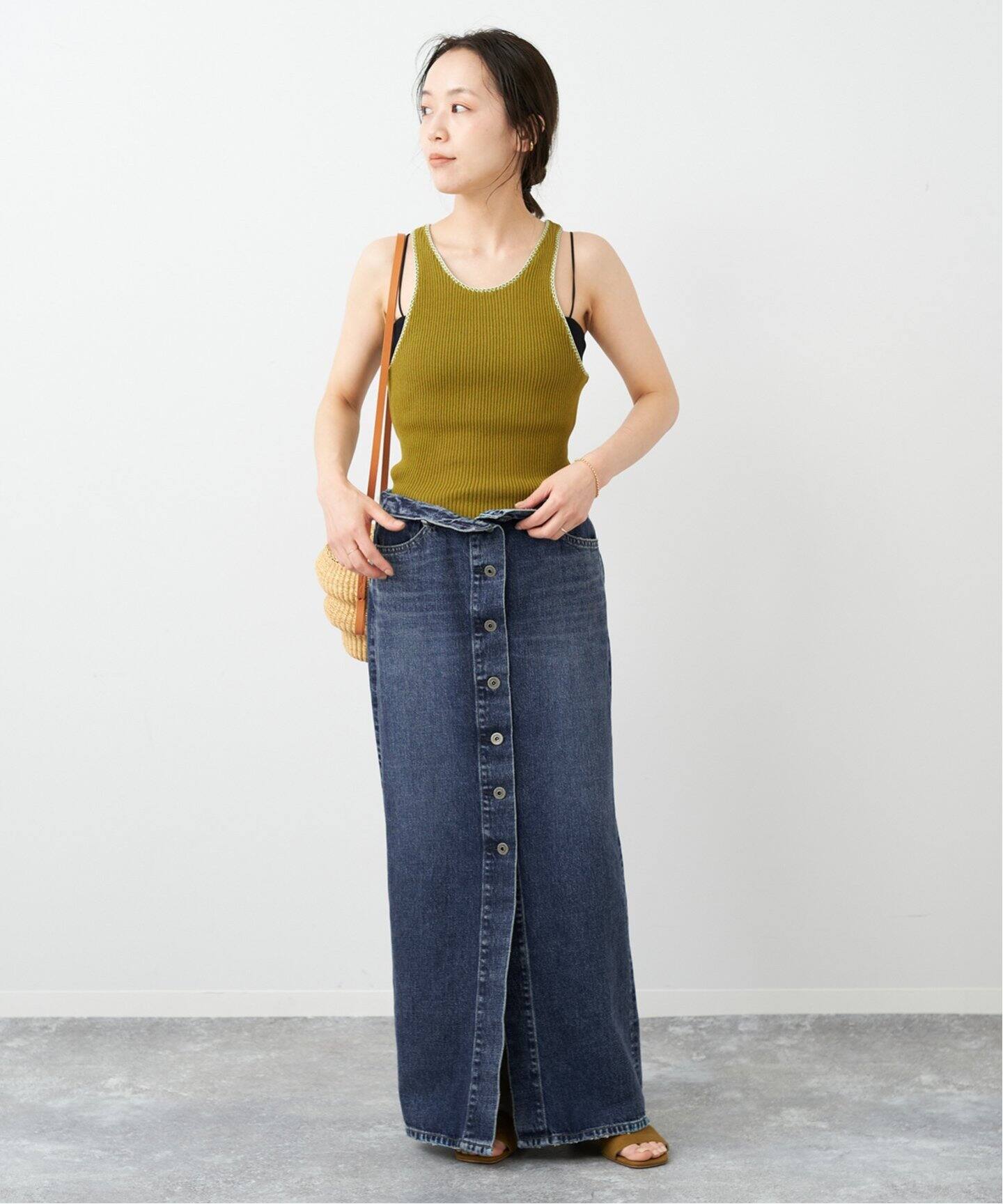 製品加工デニムロングスカート（デニムスカート）｜Plage（プラージュ  