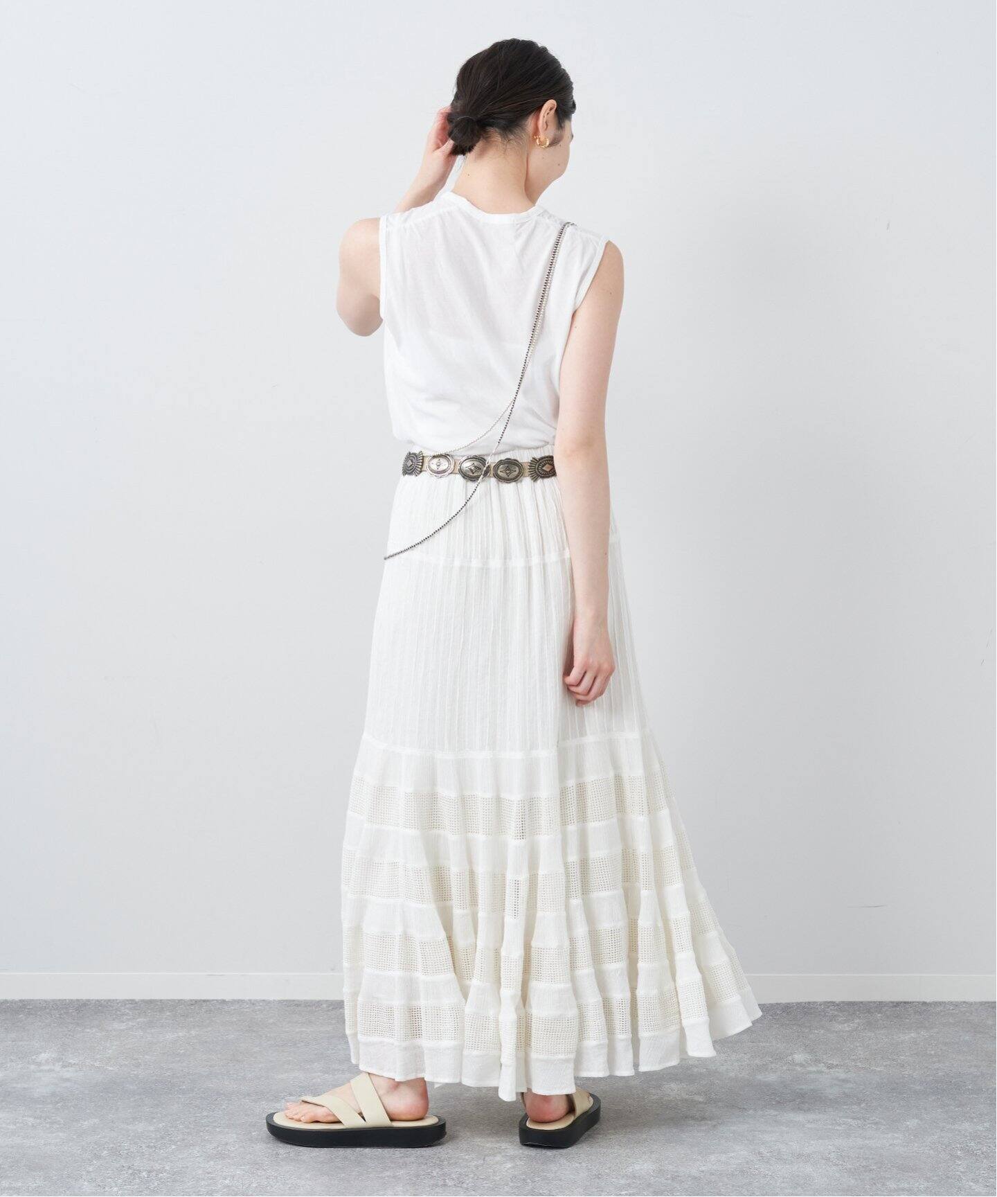 クレープティアードスカート NEW（ロング・マキシ丈スカート）｜Plage  