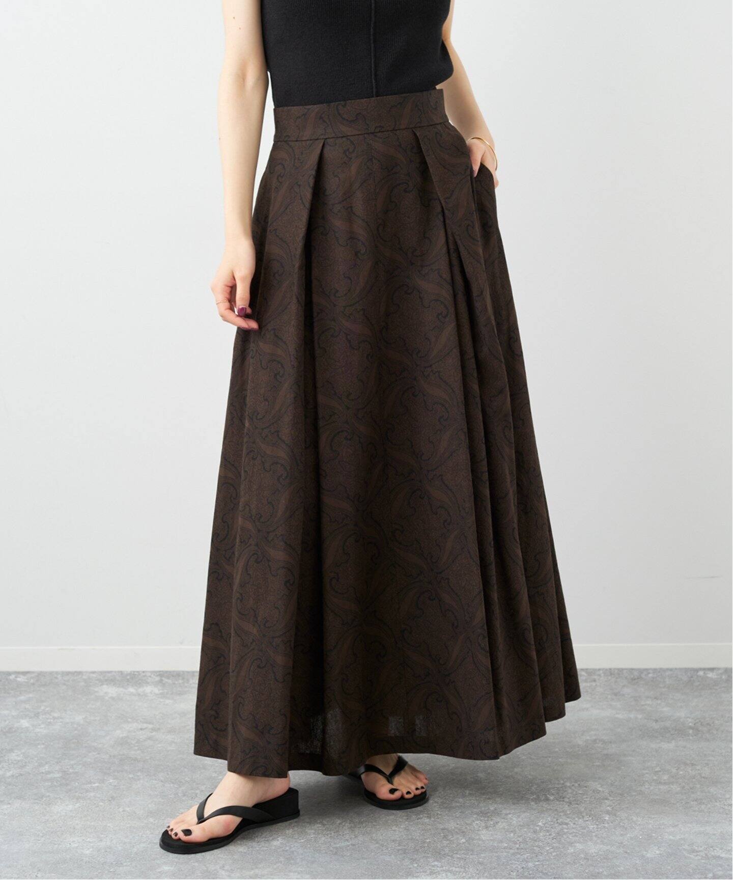 Paisley Print スカート（ロング・マキシ丈スカート）｜Plage 