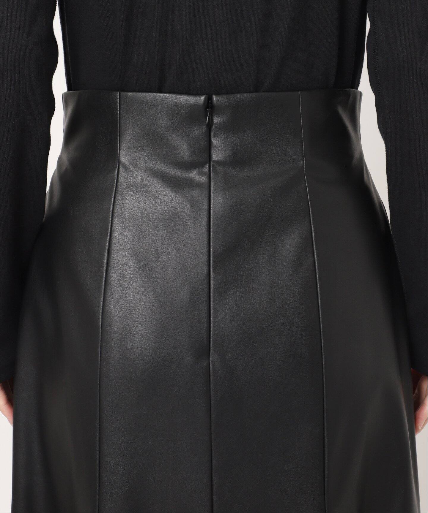 フェイクレザーフロントスリットスカート（その他スカート）｜VERMEIL  