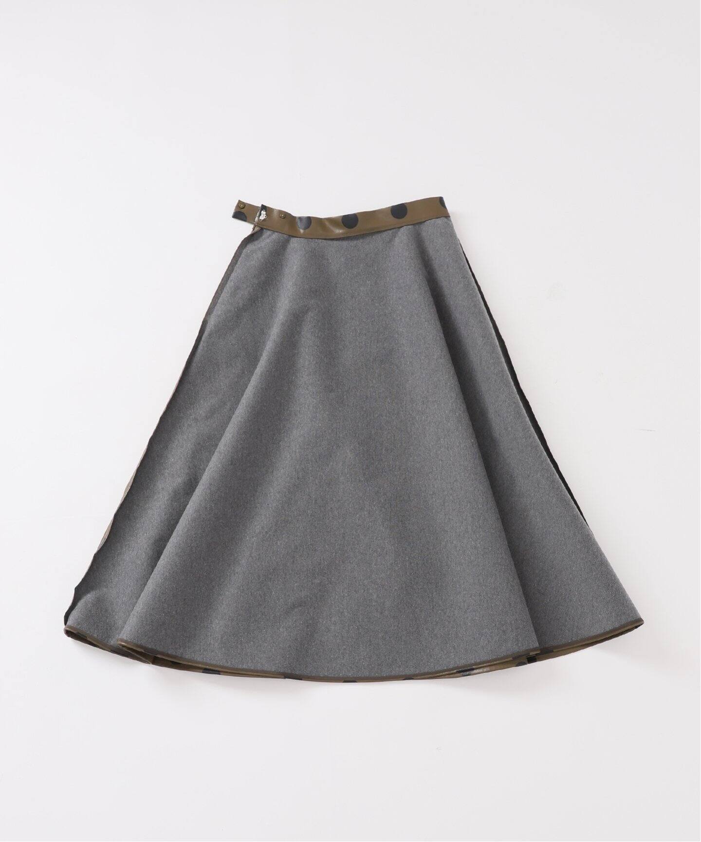 フェイクレザードットプリントフレアスカート（その他スカート  