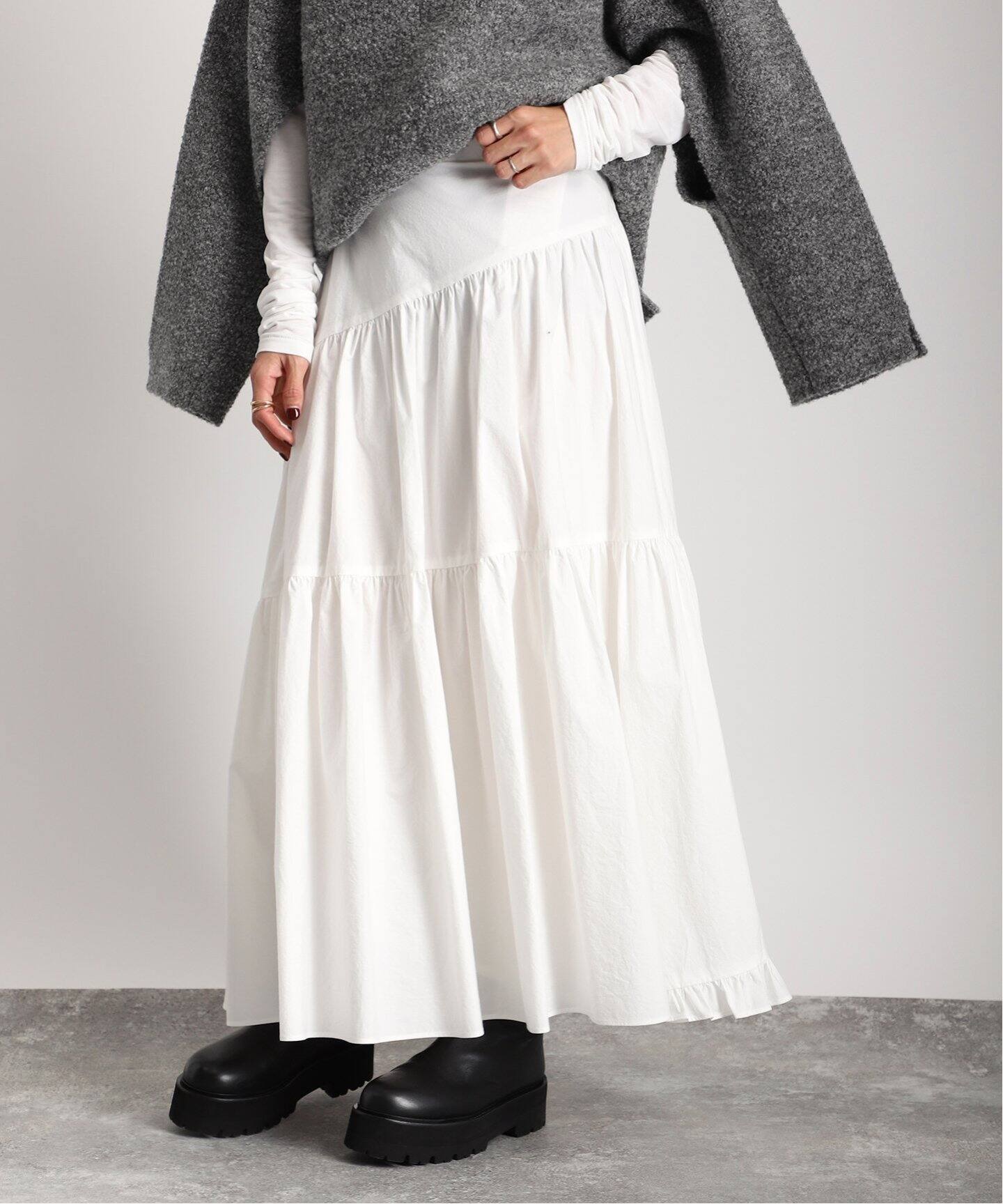 エスカルゴギャザーマキシスカート（その他スカート）｜VERMEIL par  