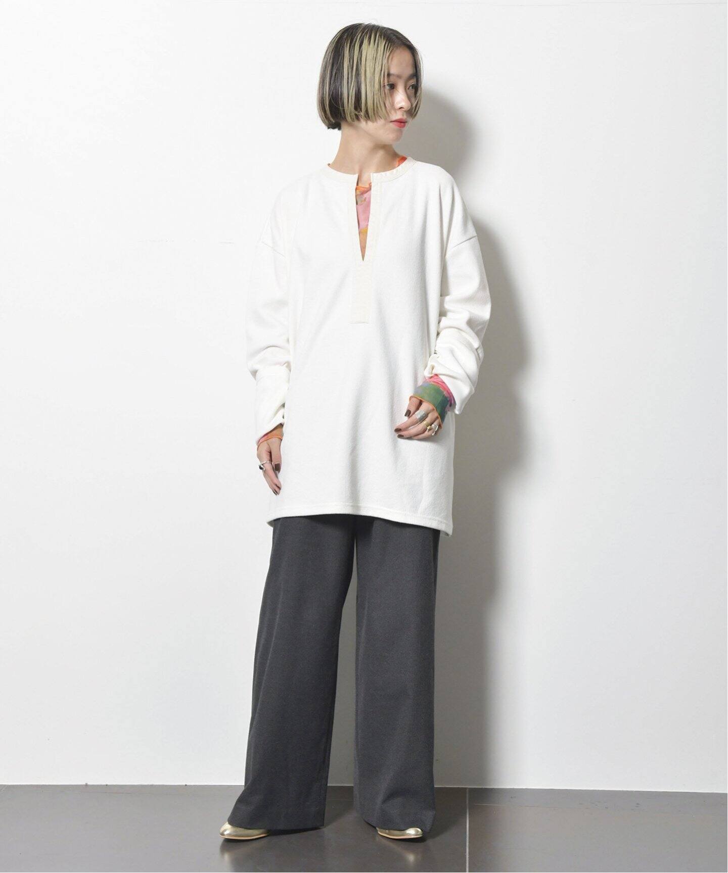 CITYSHOP WRINKLE BOUCLE パンツ＋シャツ CITYSHOP（シティーショップ）の「WRINKLE BOUCLE パンツ