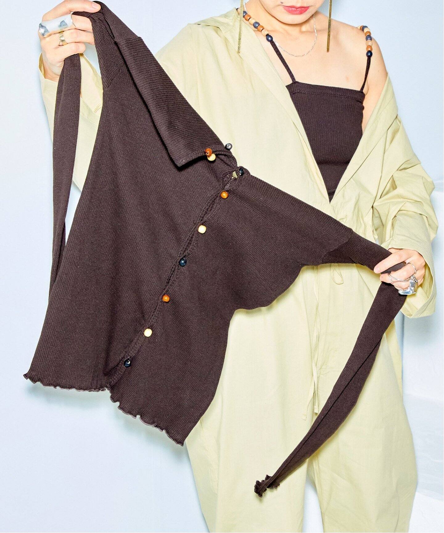 BASERANGE/ベースレンジ】TAV CARDIGAN：カットソー（Tシャツ 
