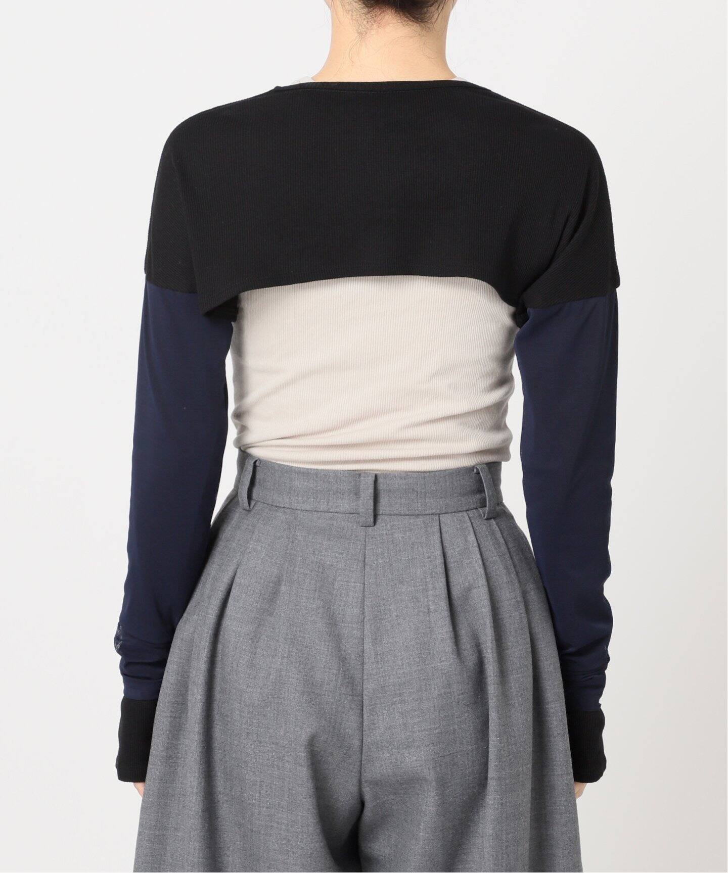 OVERNEATH / オーバーニース】別注 rib sleeves 039 M：カットソー（T  