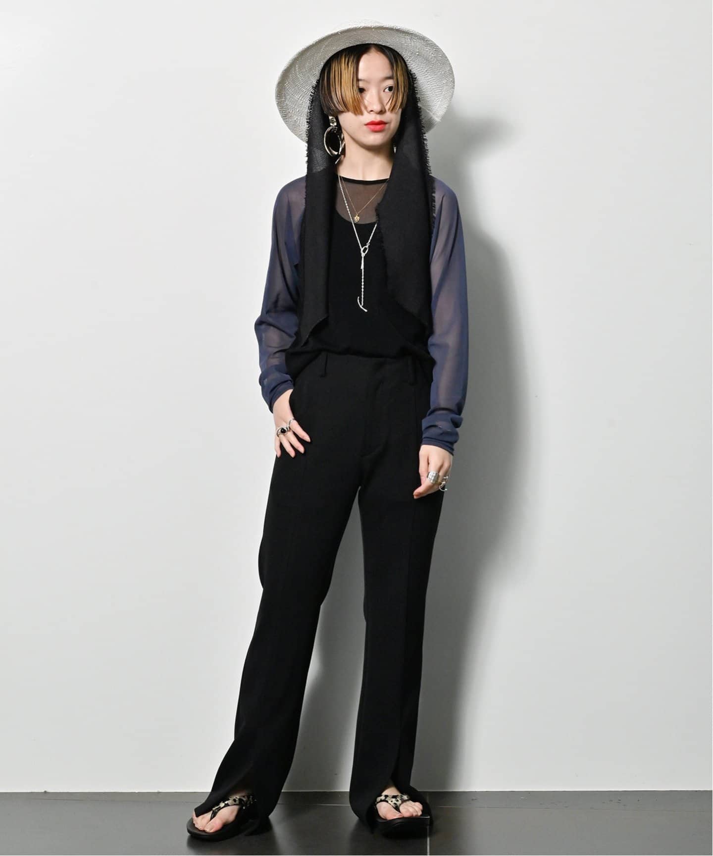 R JUBILEE/アール ジュビリー】SHEER NET BASEBALL Tシャツ（T