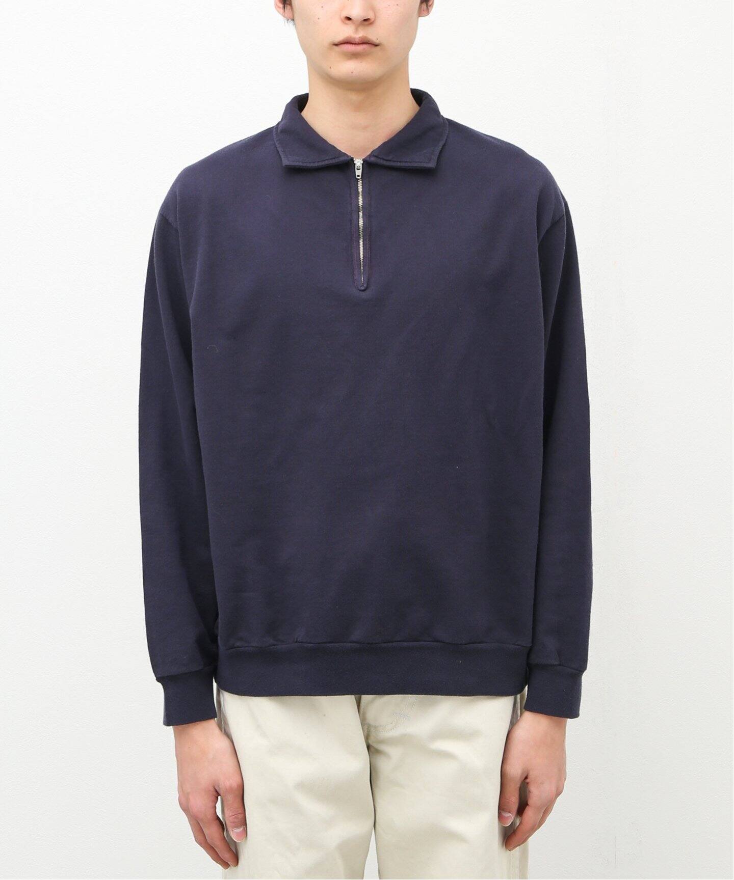 COMOLI / コモリ】cotton silk jersey halfzip p/o（Tシャツ 
