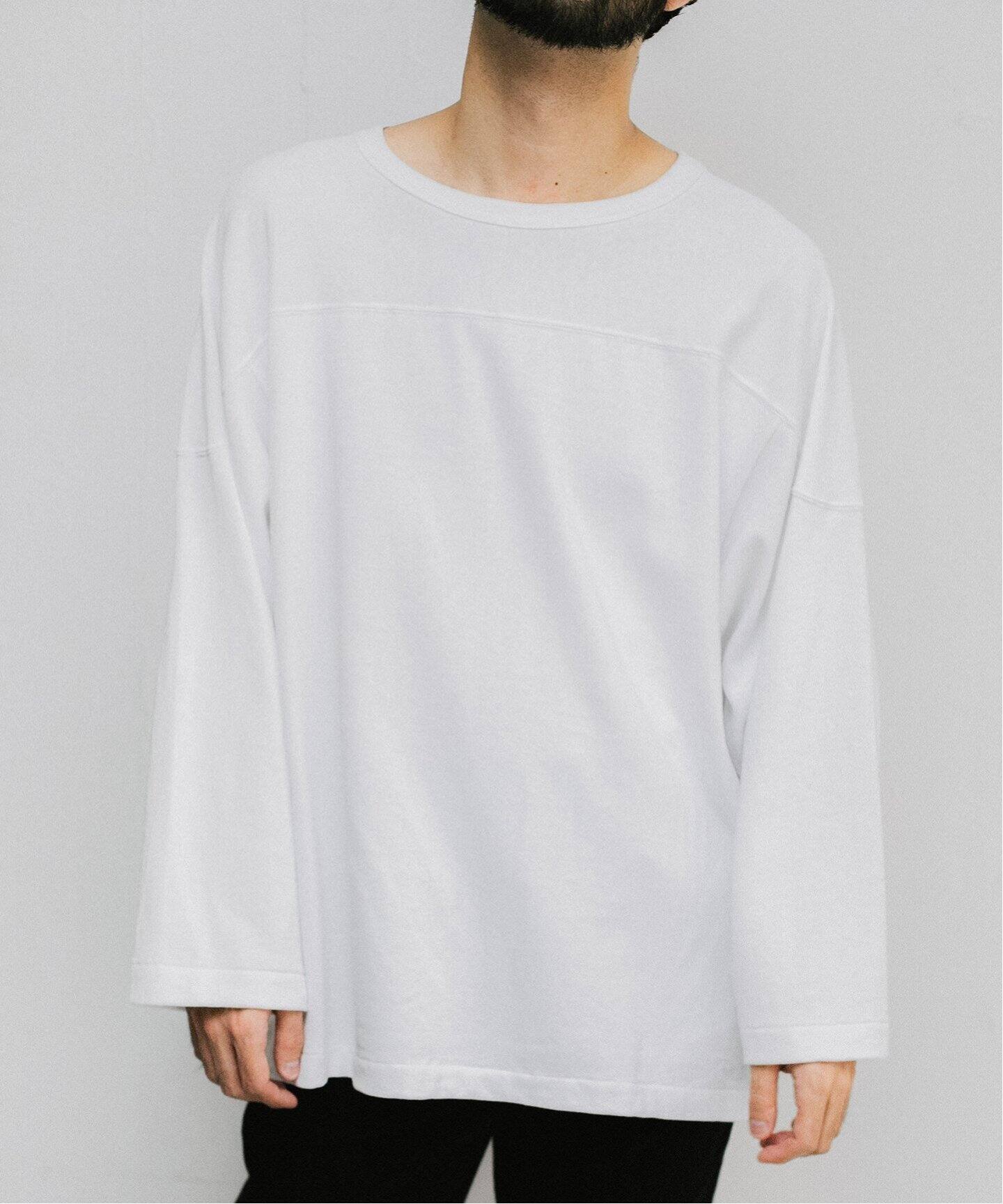COMOLI / コモリ】フットボールTシャツ（Tシャツ／カットソー）｜L 