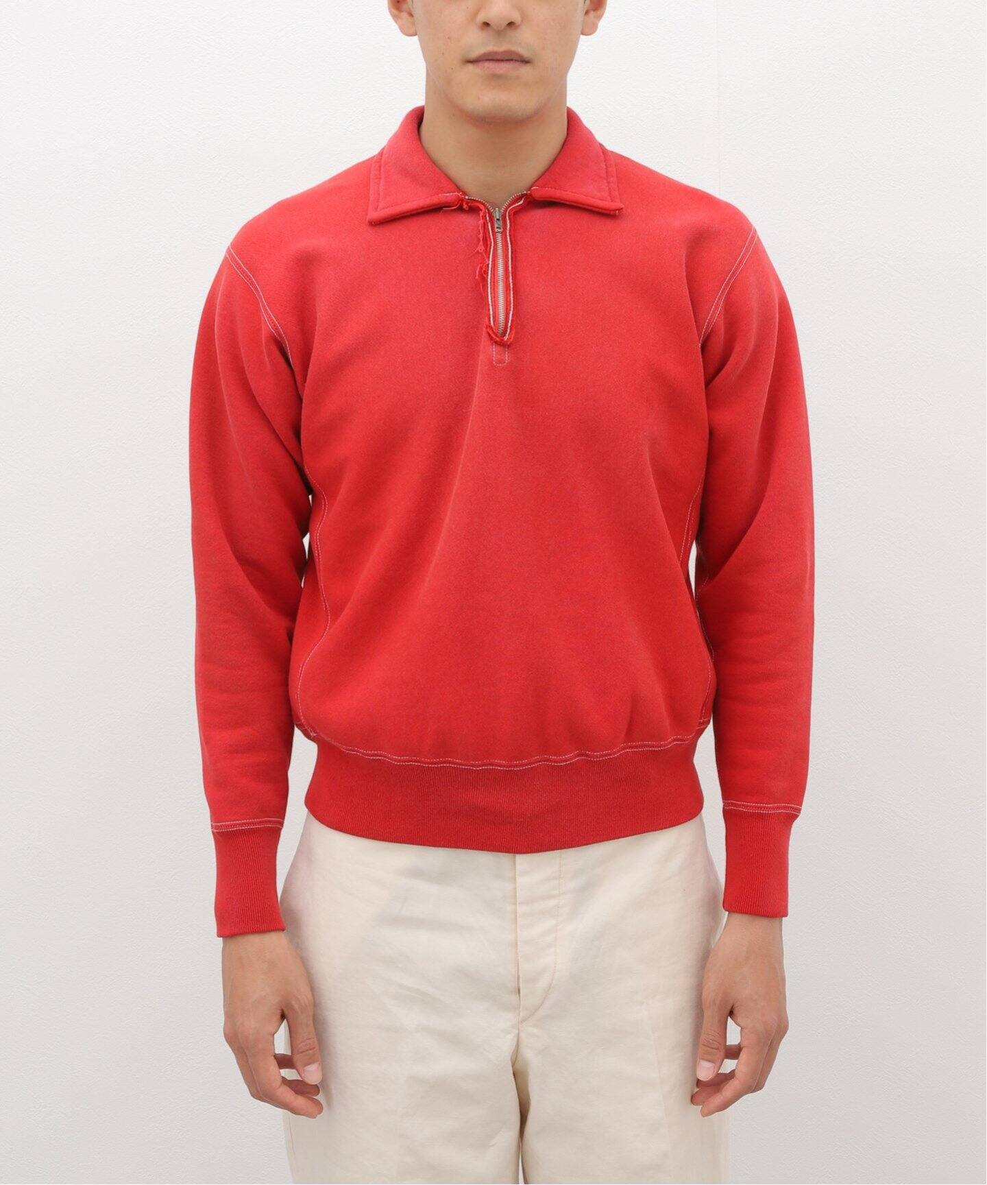 A.PRESSE/アプレッセ】Vintage Half Zip Sweatshirt（Tシャツ 