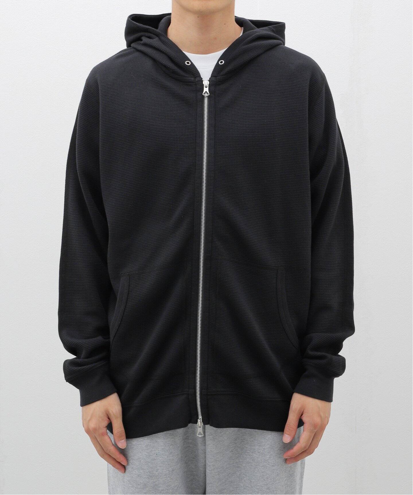LIGHTWEIGHT WAFFLE FULL ZIP HOODIE（パーカー）｜REIGNING CHAMP 