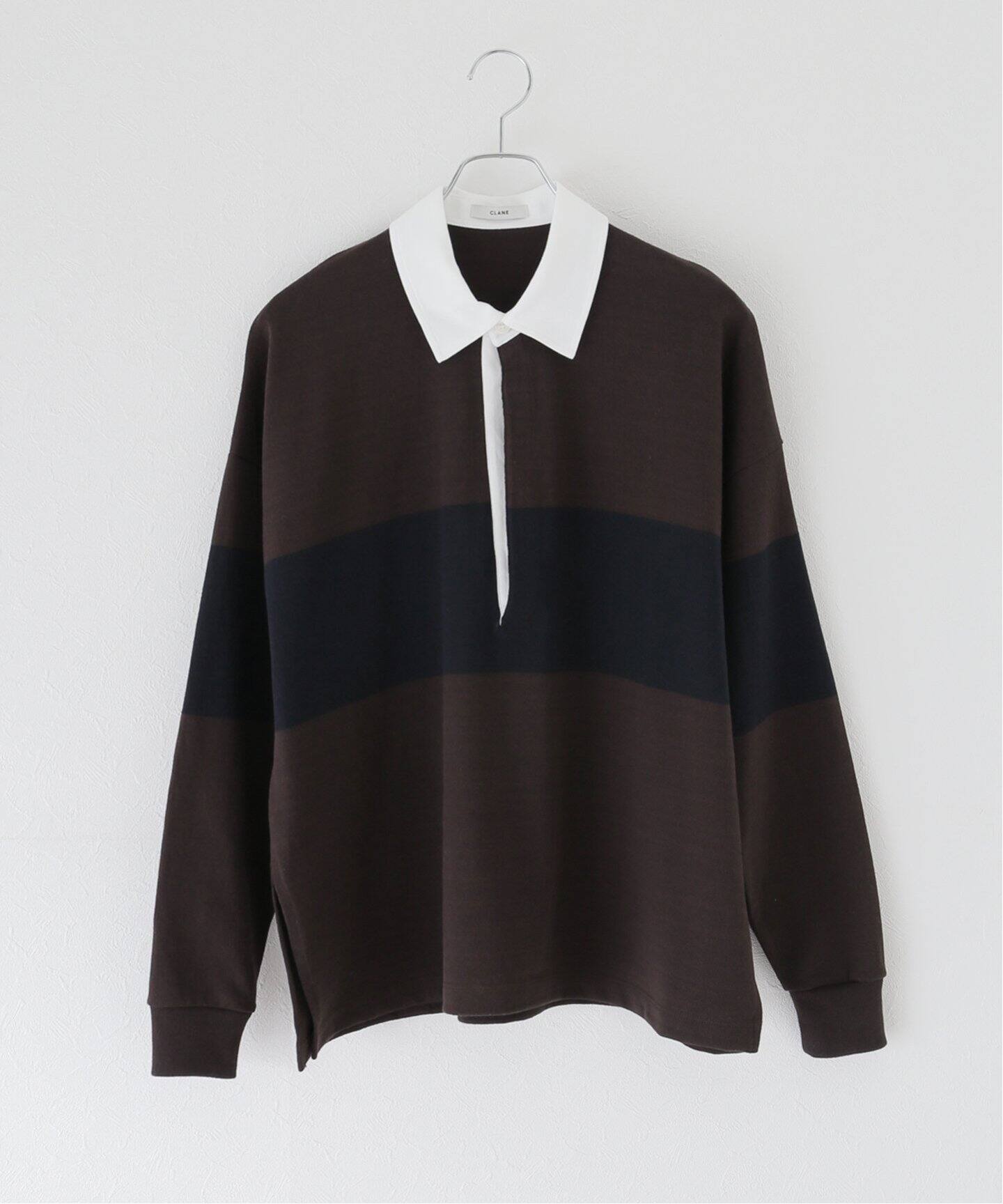 CLANE / クラネ】DEEP NECK WIDE RUGBY SHIRT（Tシャツ／カットソー 