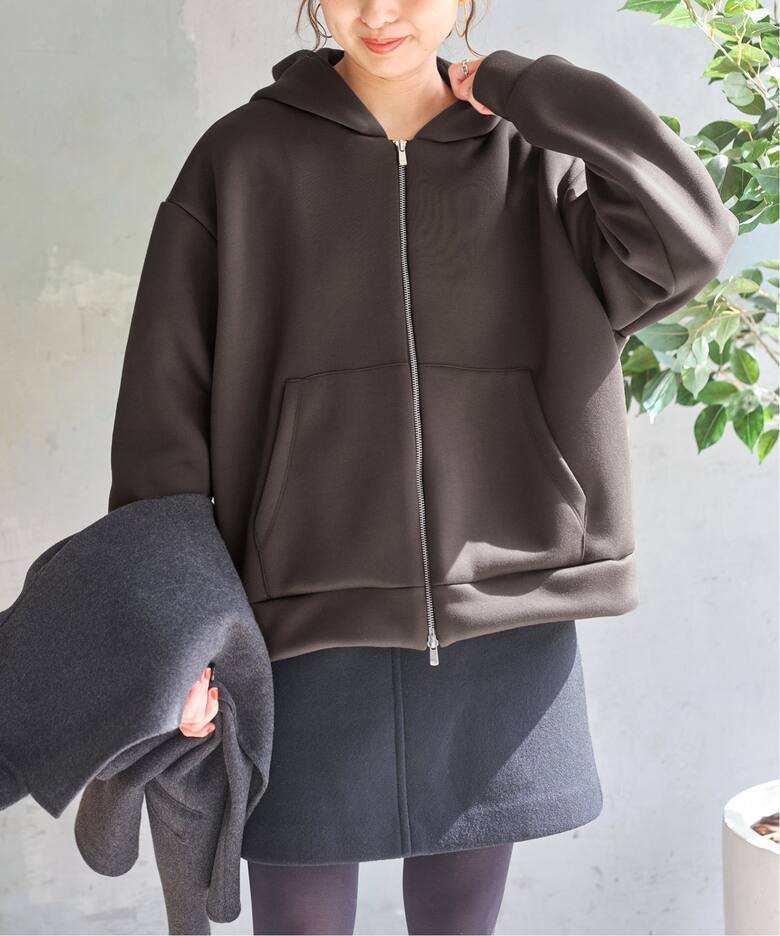 ダンボールフードジップパーカー（スウェット）｜Spick and Span  