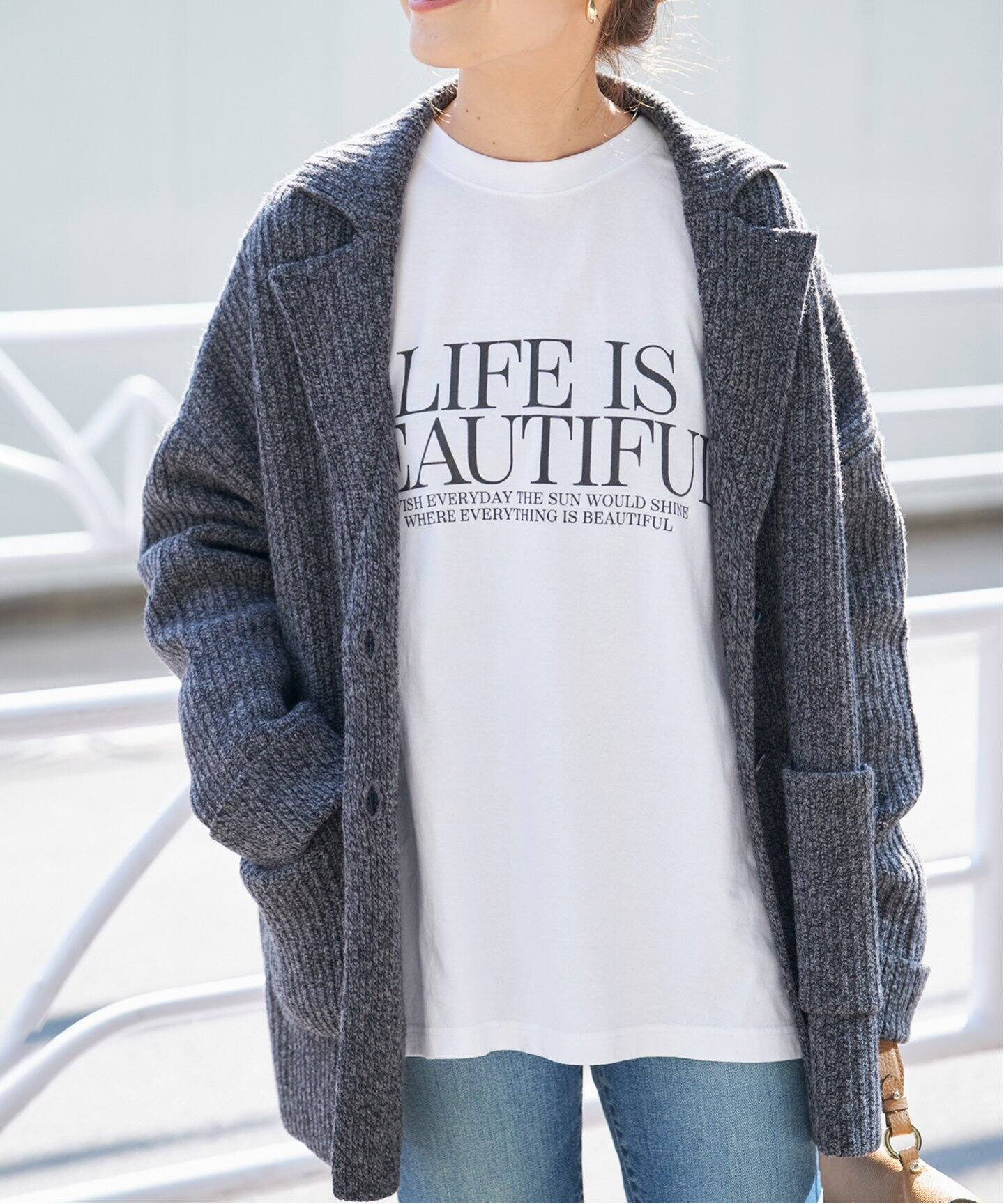 新品 Spick and Span バックロゴロンT モノトーンプリントロゴロンT(Tシャツ/カットソー)|Spick