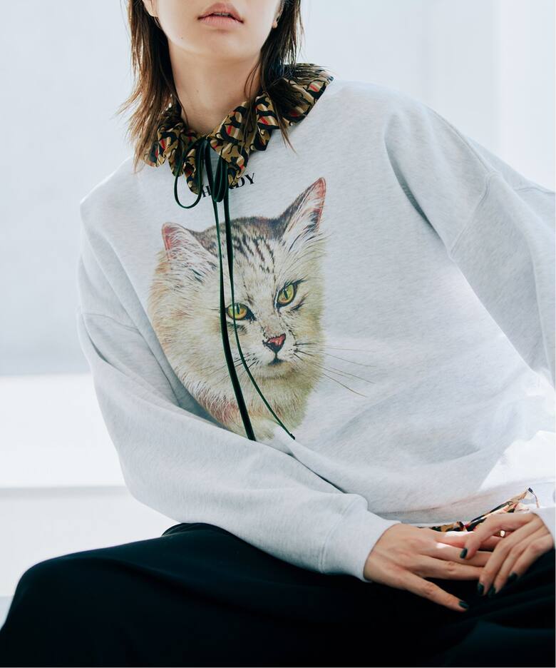 CAT PRINT スウエット（スウェット）｜HARDY NOIR（アルディーノアール 