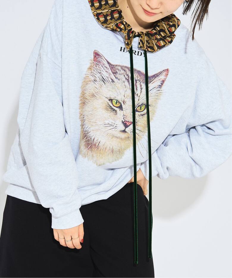 CAT PRINT スウエット（スウェット）｜HARDY NOIR（アルディーノアール 