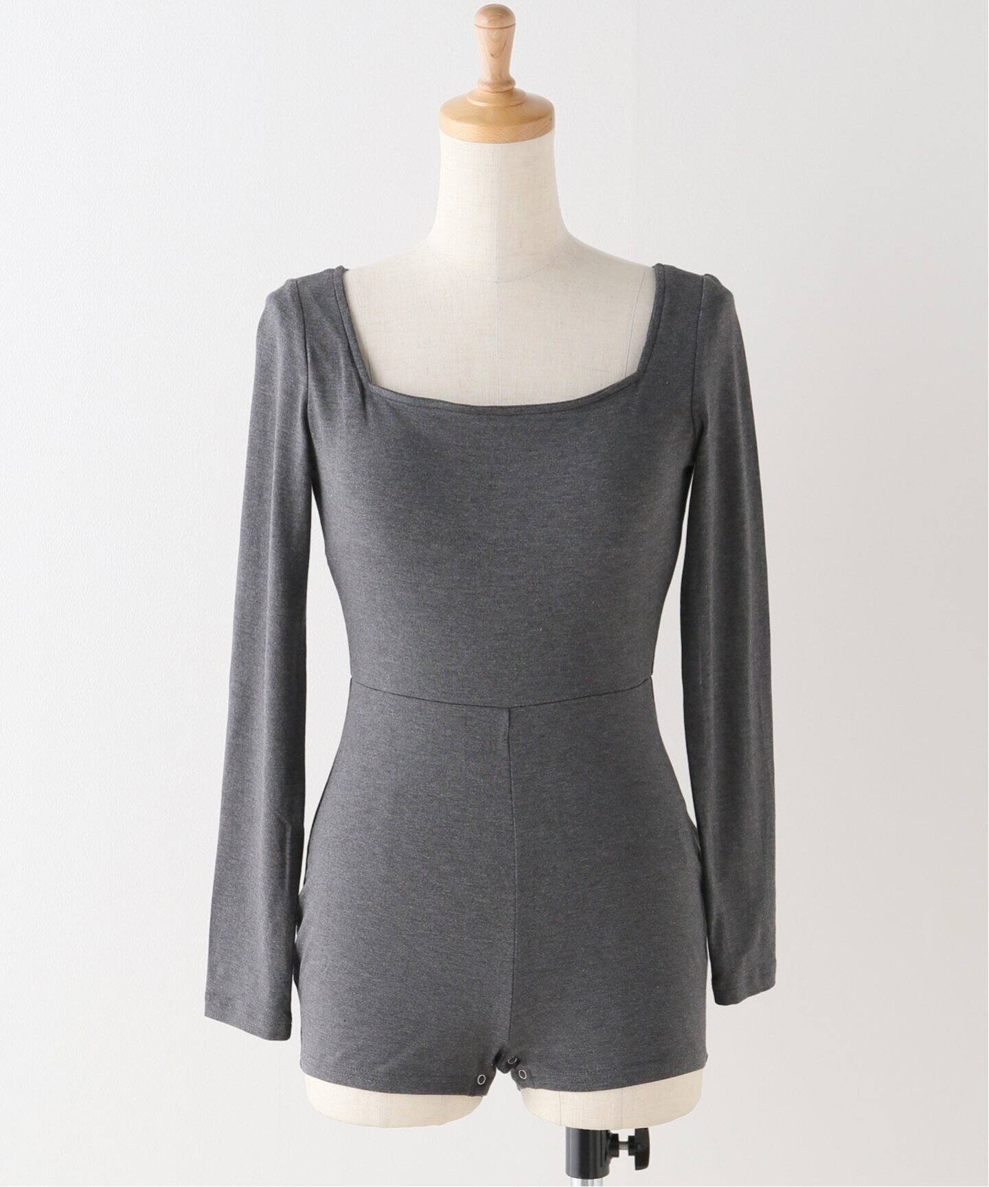 determ/デターム】Square Neck Romper（Tシャツ／カットソー）｜Spick 
