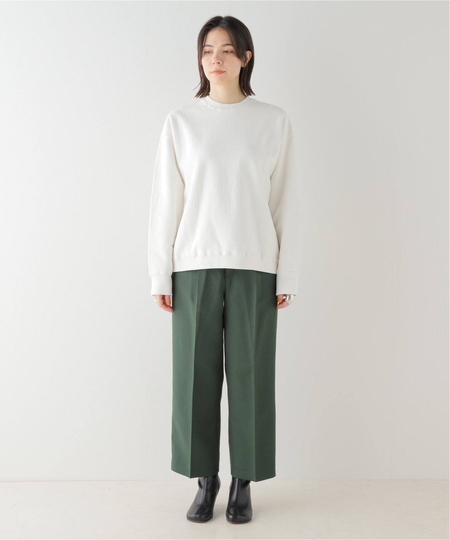 ATON/エイトン】 GARMENT DYED URAKE OVERSIZED PULL（Tシャツ 