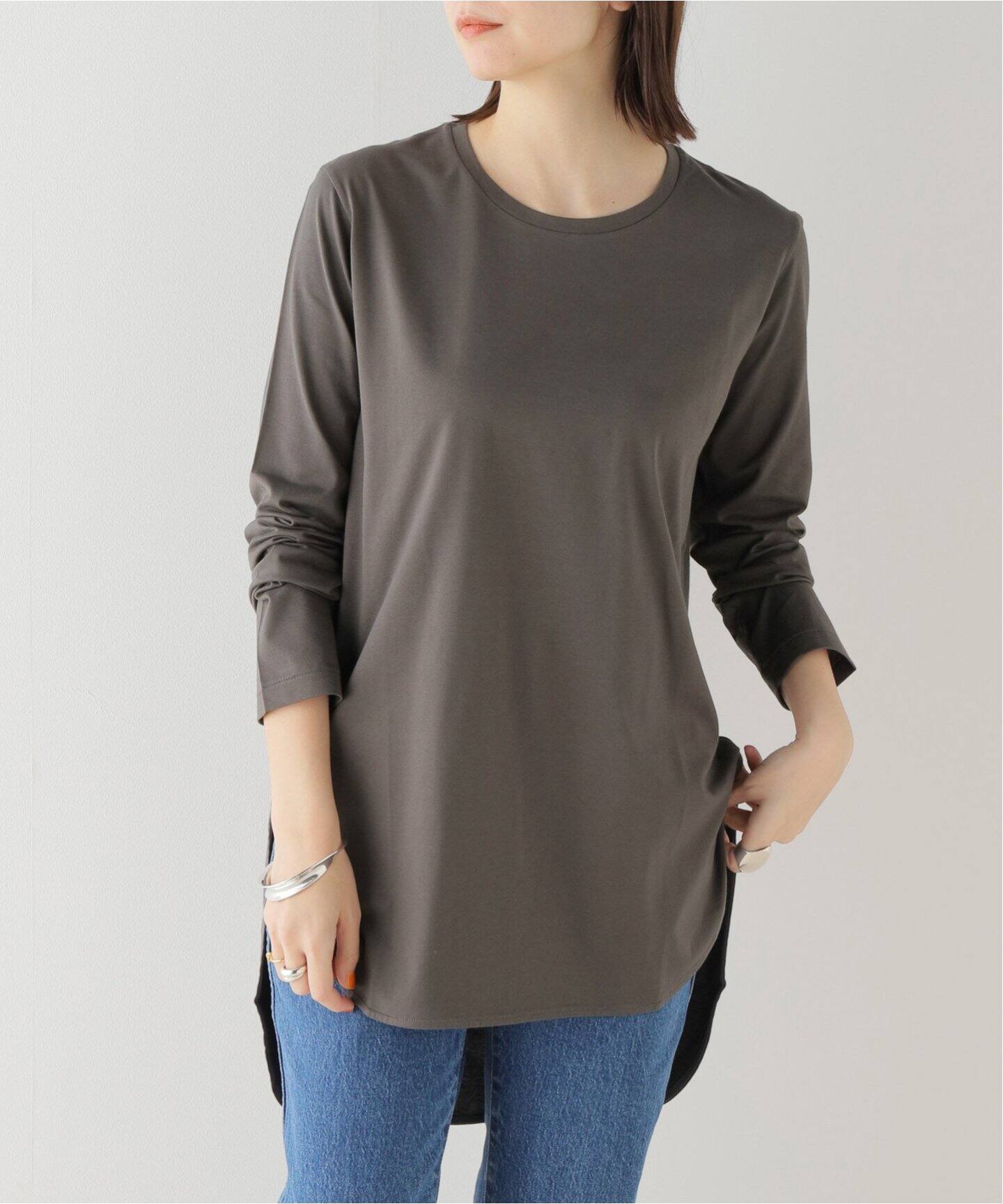 ATON/エイトン】 SUVIN L/S ROUNDHEM（Tシャツ／カットソー）｜Spick 
