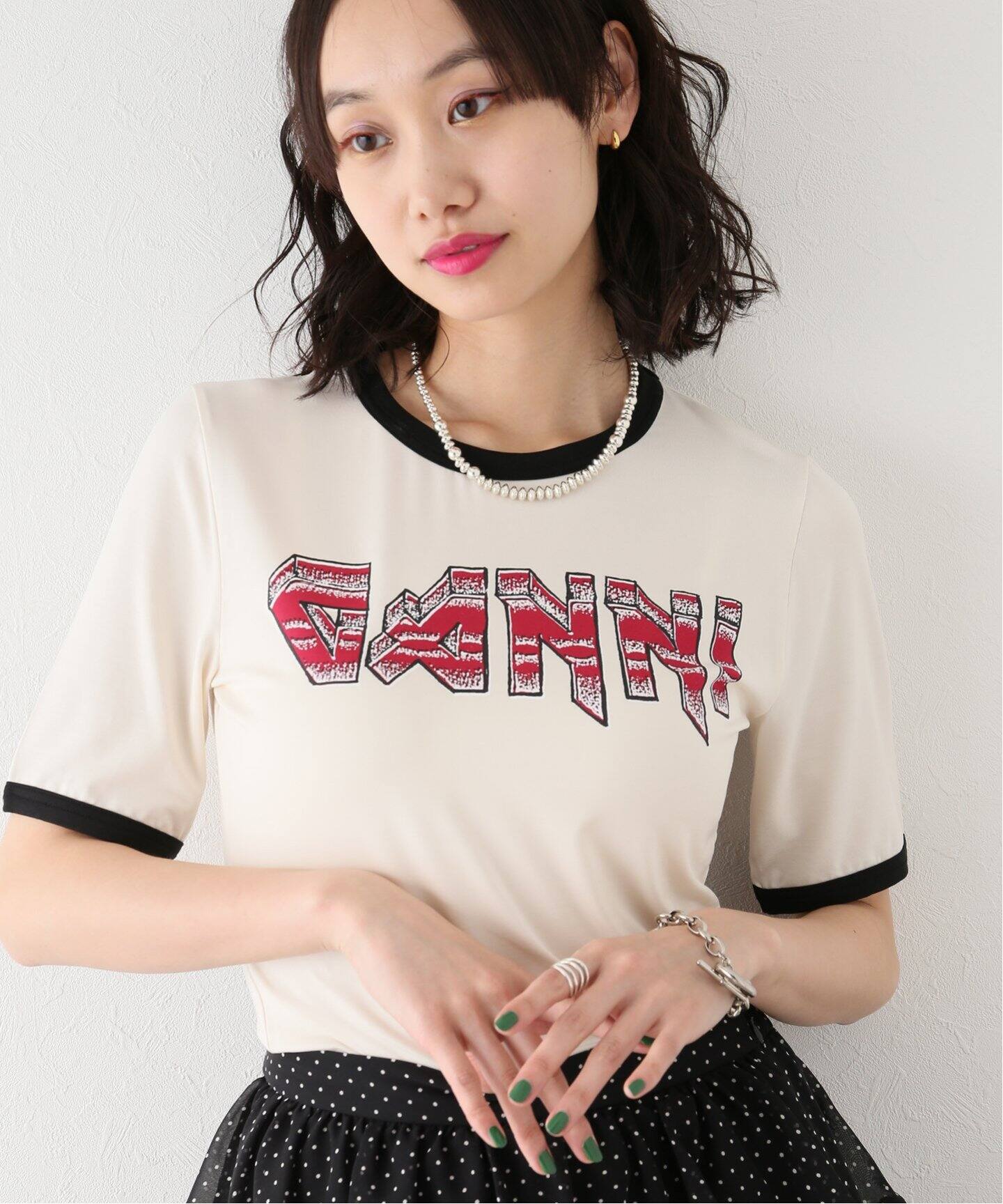 GANNI / ガニー】Light Stretch Jersey Ganni Fitted（Tシャツ 