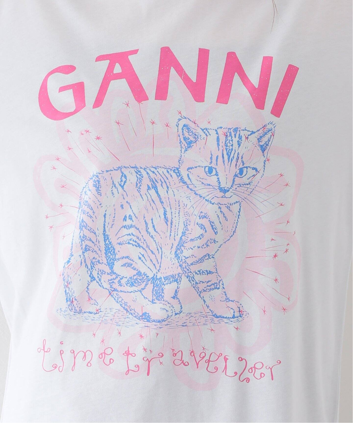 GANNI/ガニー】 Light Jersey Cat Long Sleeve Tshir（Tシャツ 