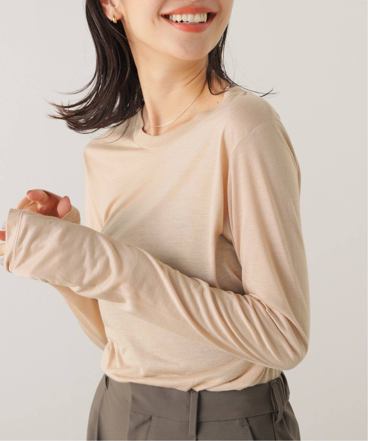 BASERANGE/ベースレンジ】LONG SLEEVE TEE（Tシャツ／カットソー 
