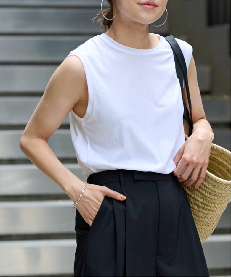 ATON/エイトン】60/FRESCA TANK TOP（Tシャツ／カットソー  