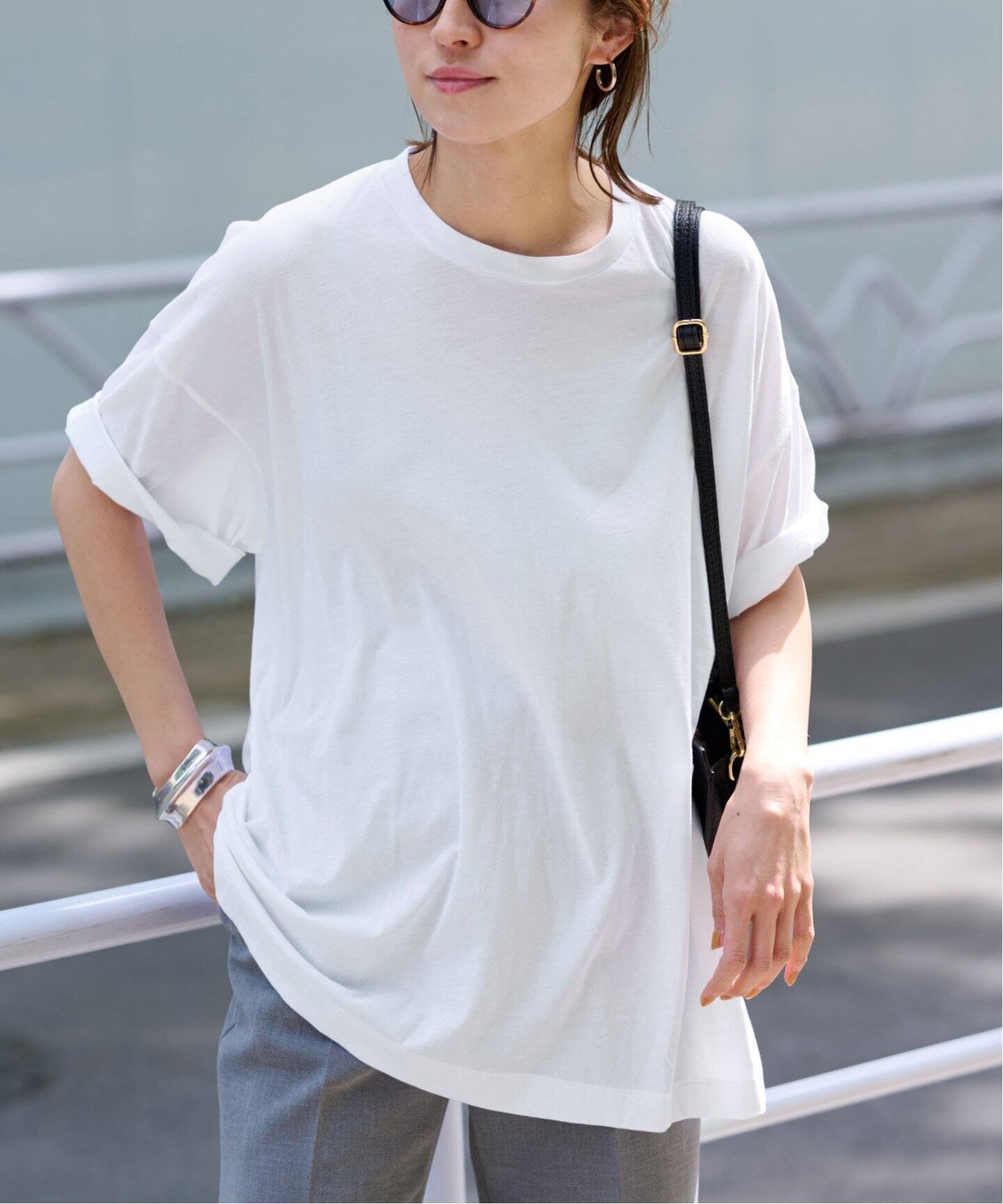 ATON/エイトン】60/FRESCA OVERSIZED T-SHIRTS（Tシャツ／カットソー 