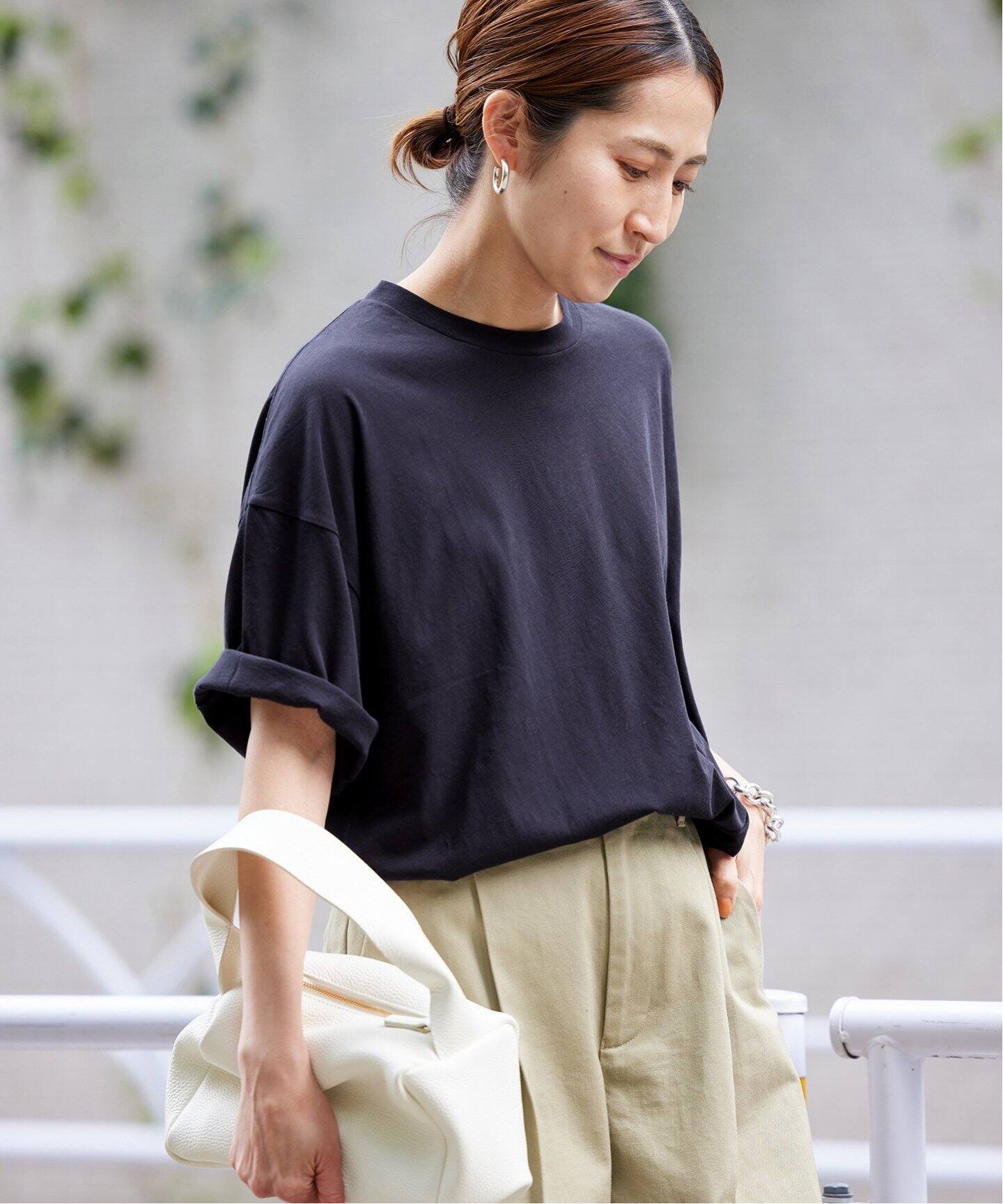 ATON/エイトン】60/FRESCA OVERSIZED T-SHIRTS（Tシャツ／カットソー 