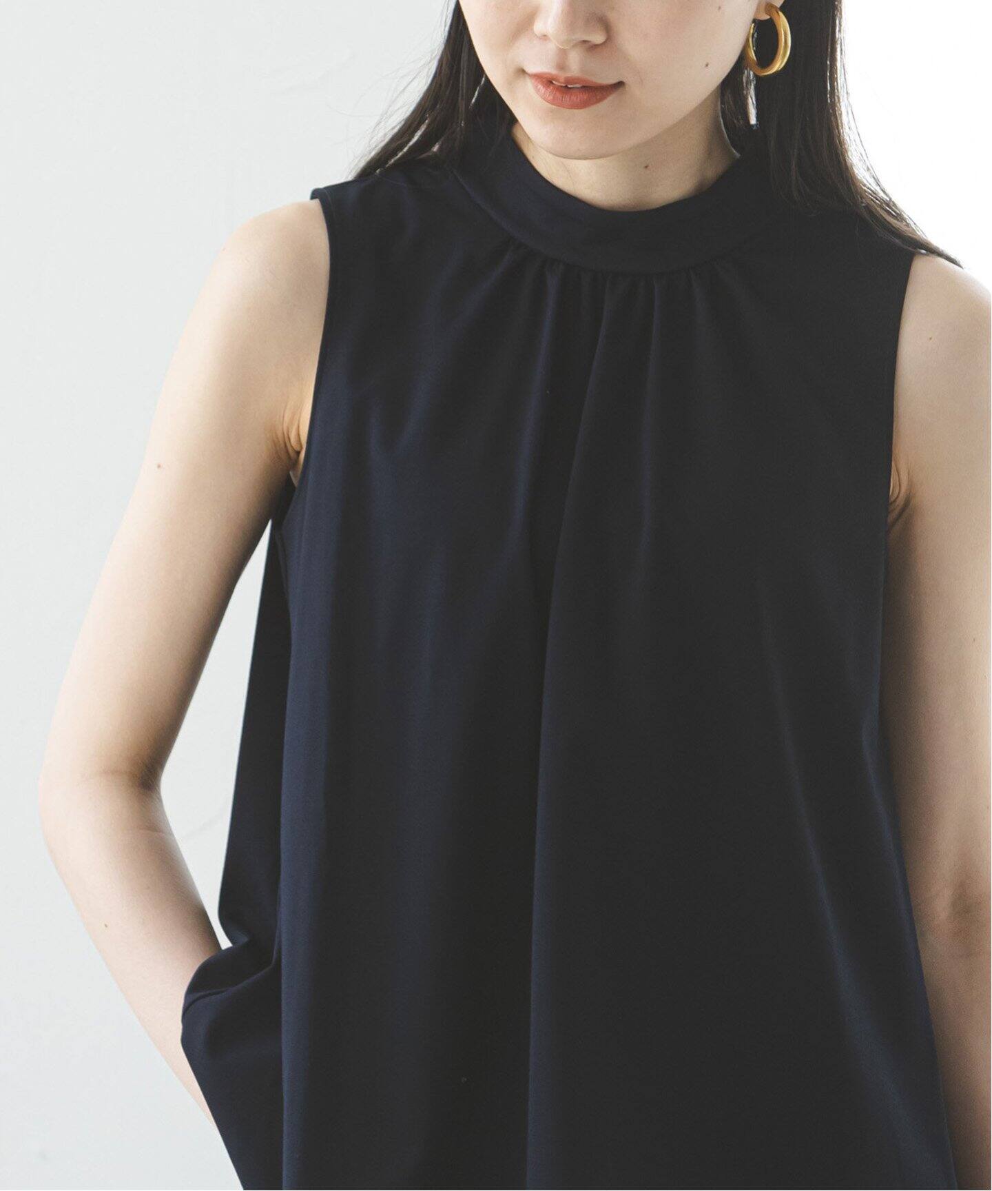 ノースリーブドレープトップ（Tシャツ／カットソー）｜NOBLE（ノーブル  