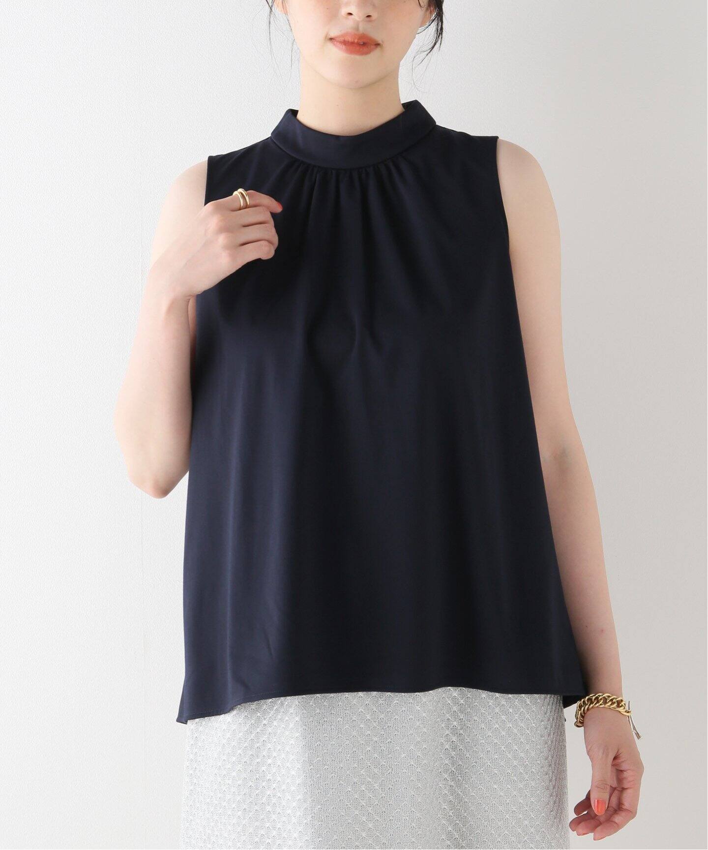 ノースリーブドレープトップ（Tシャツ／カットソー）｜NOBLE（ノーブル  