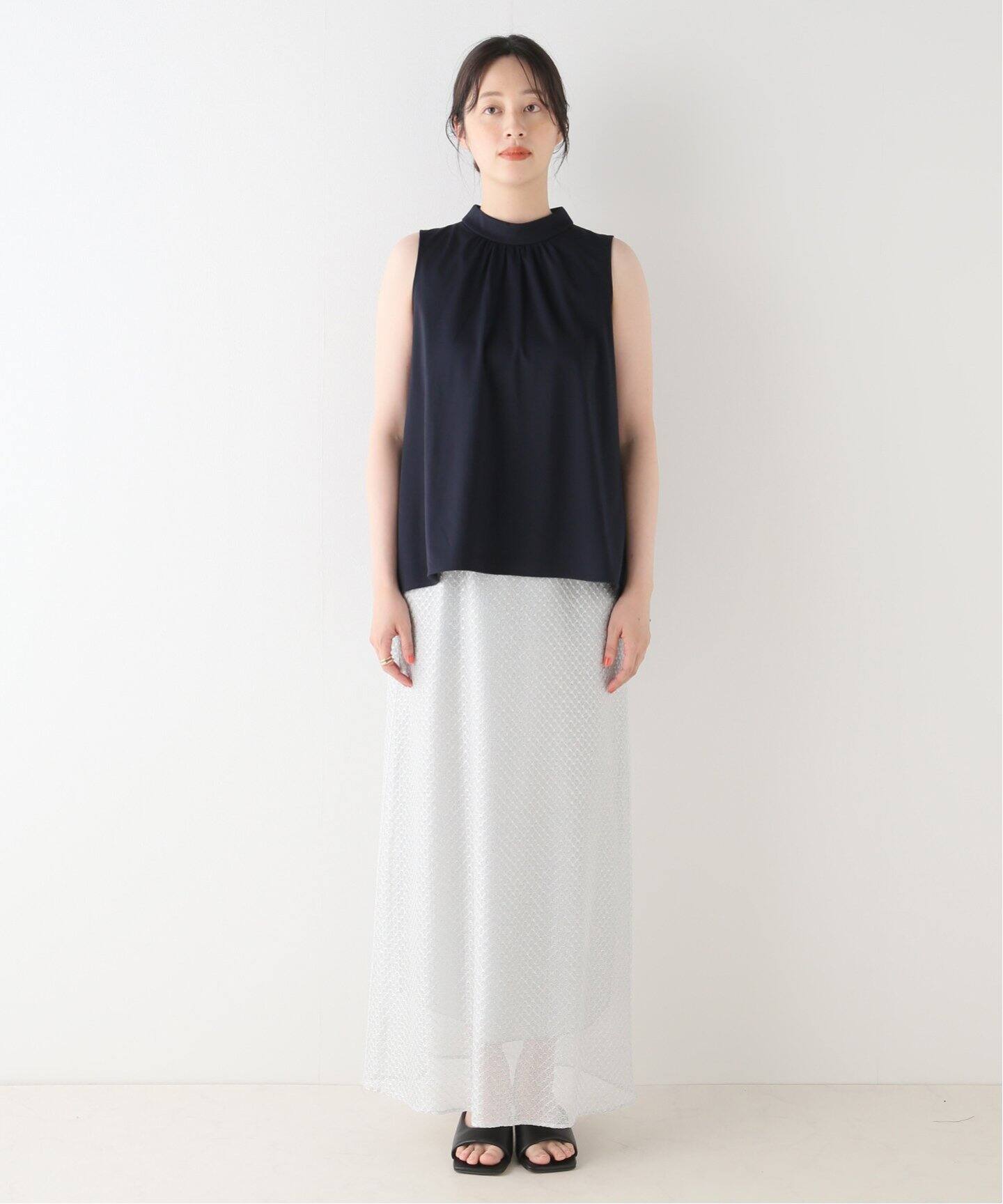 ノースリーブドレープトップ（Tシャツ／カットソー）｜NOBLE（ノーブル  