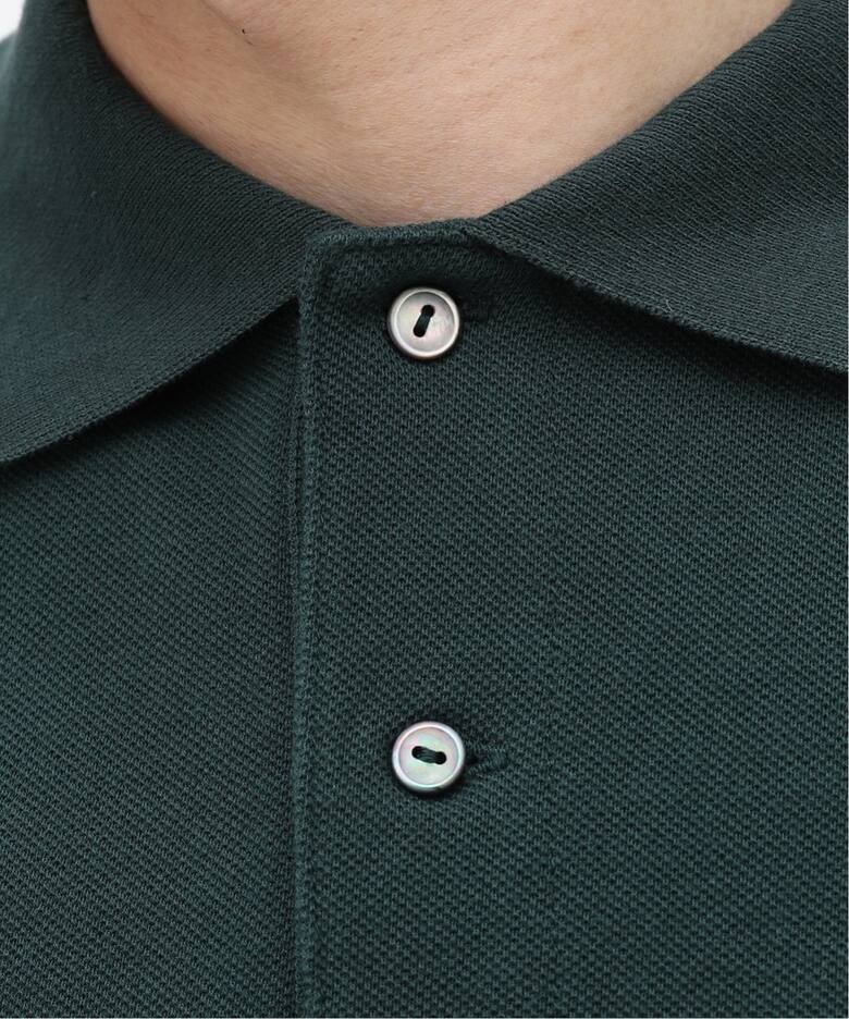 BUREAU / ビューロー】Tuck Stitch L/S ポロシャツ（ポロシャツ 