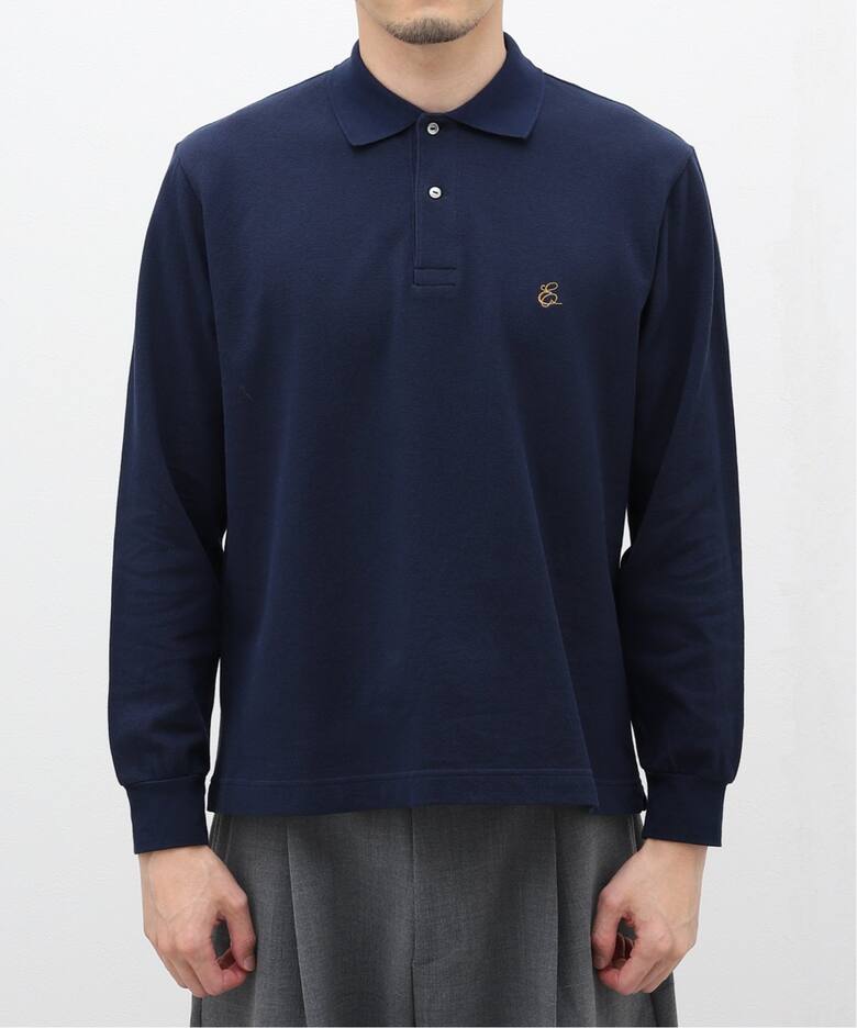 BUREAU / ビューロー】Tuck Stitch L/S ポロシャツ（ポロシャツ 
