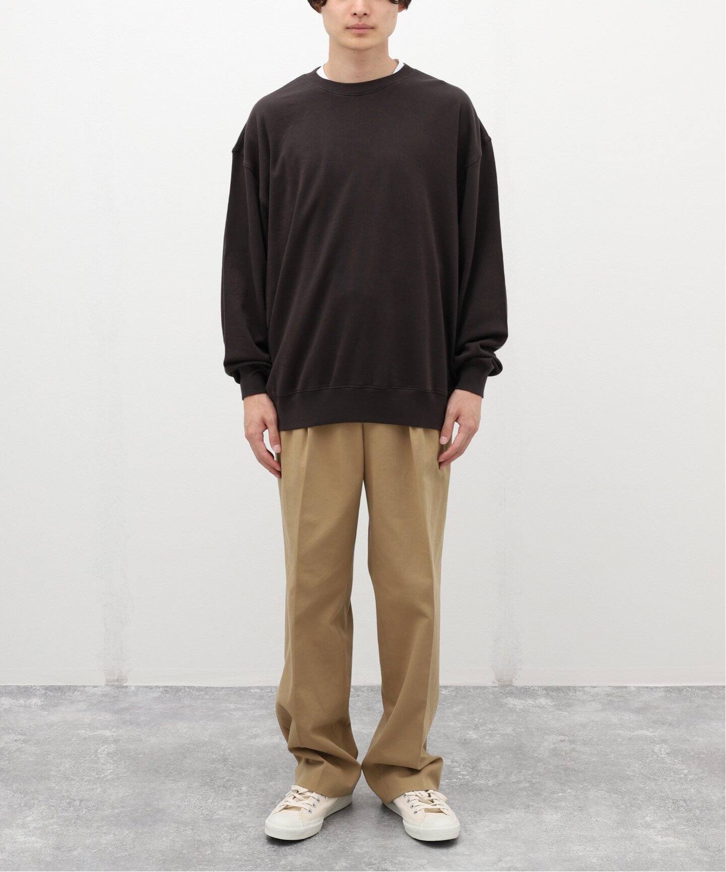 オーラリースーパーソフトヘビースウェットビッグVネックプルオーバー  