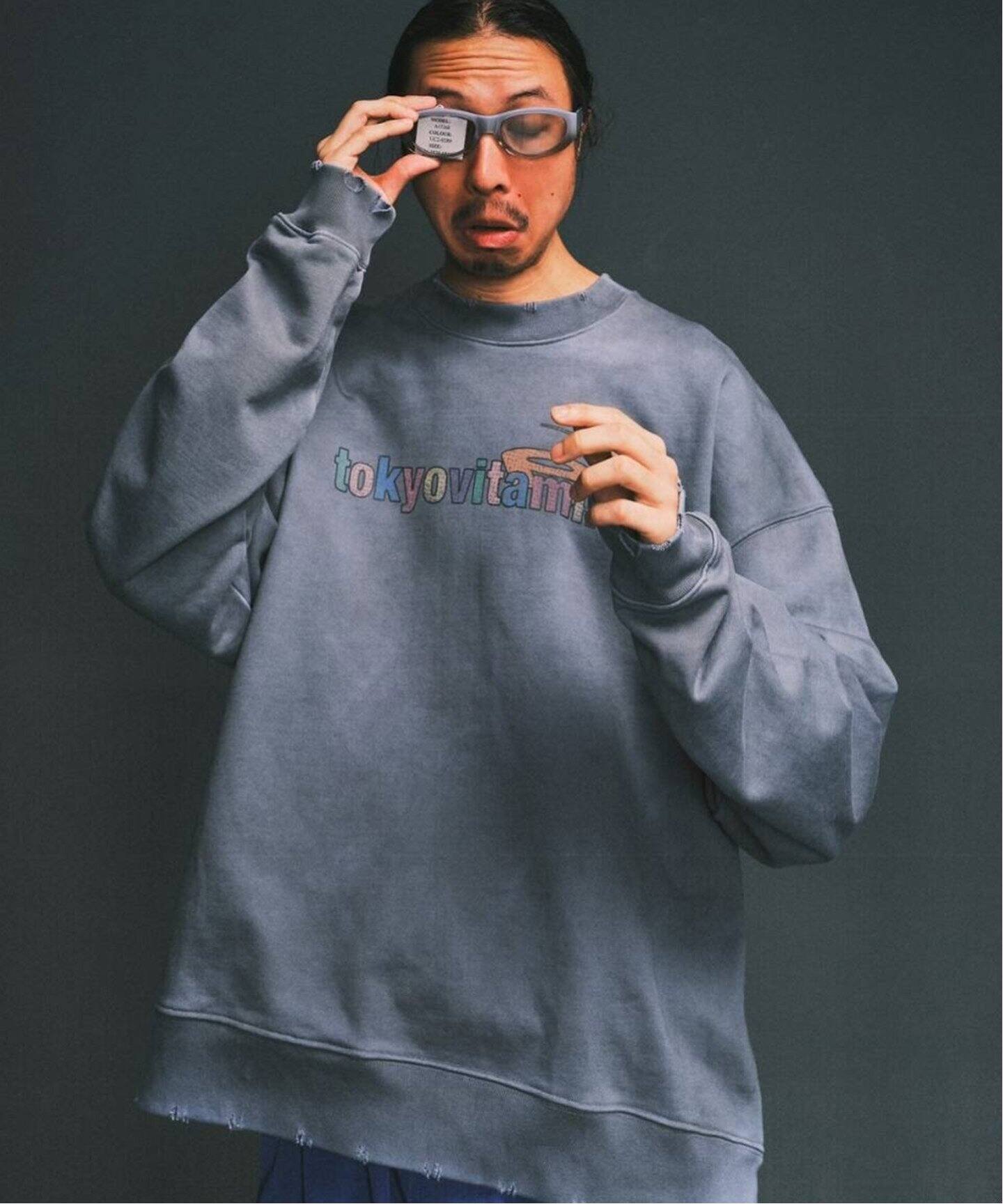 Plateau Studio x tokyovitamin】VTG DYE SWEAT SHIRT（スウェット  