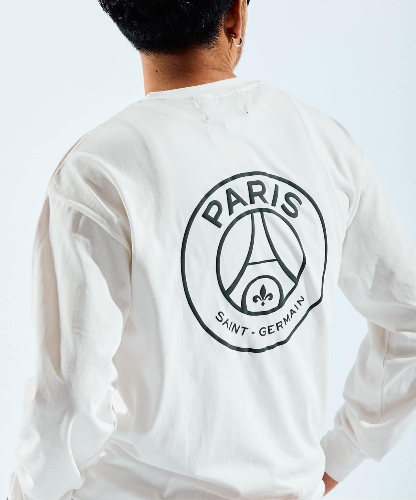 Paris Saint-Germain】バックプリント エンブレム ロングスリーブ T
